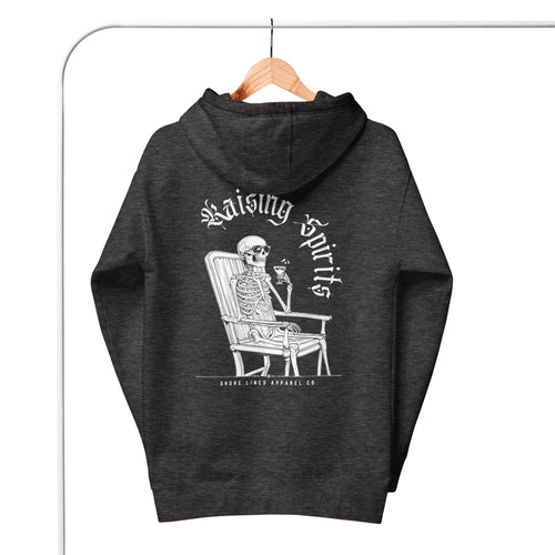 Raising Spirits | Hoodie-charcoalheather-Shore Lines Apparel Co.