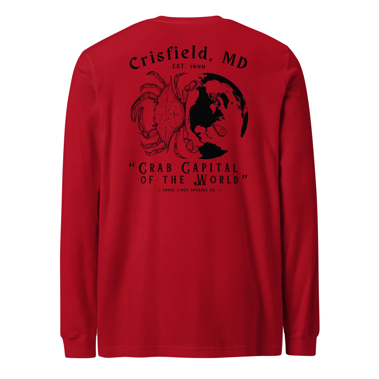 Crisfield | Core LS-red-Shore Lines Apparel Co.