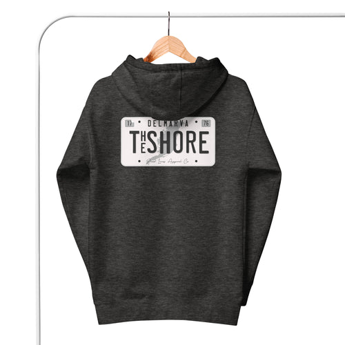 License Plate | Hoodie-charcoalheather-Shore Lines Apparel Co.
