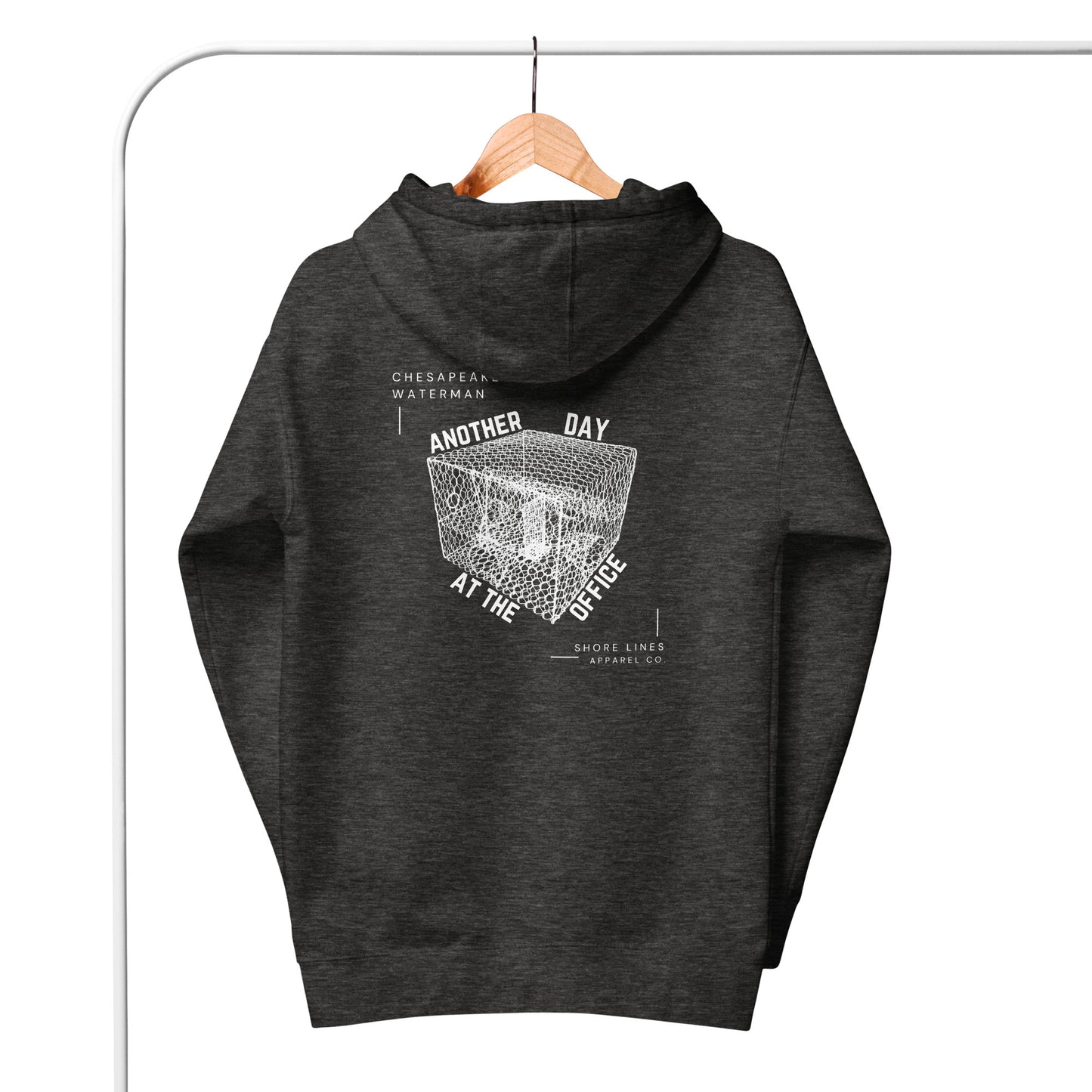 A Waterman's Day | Hoodie-charcoalheather-Shore Lines Apparel Co.