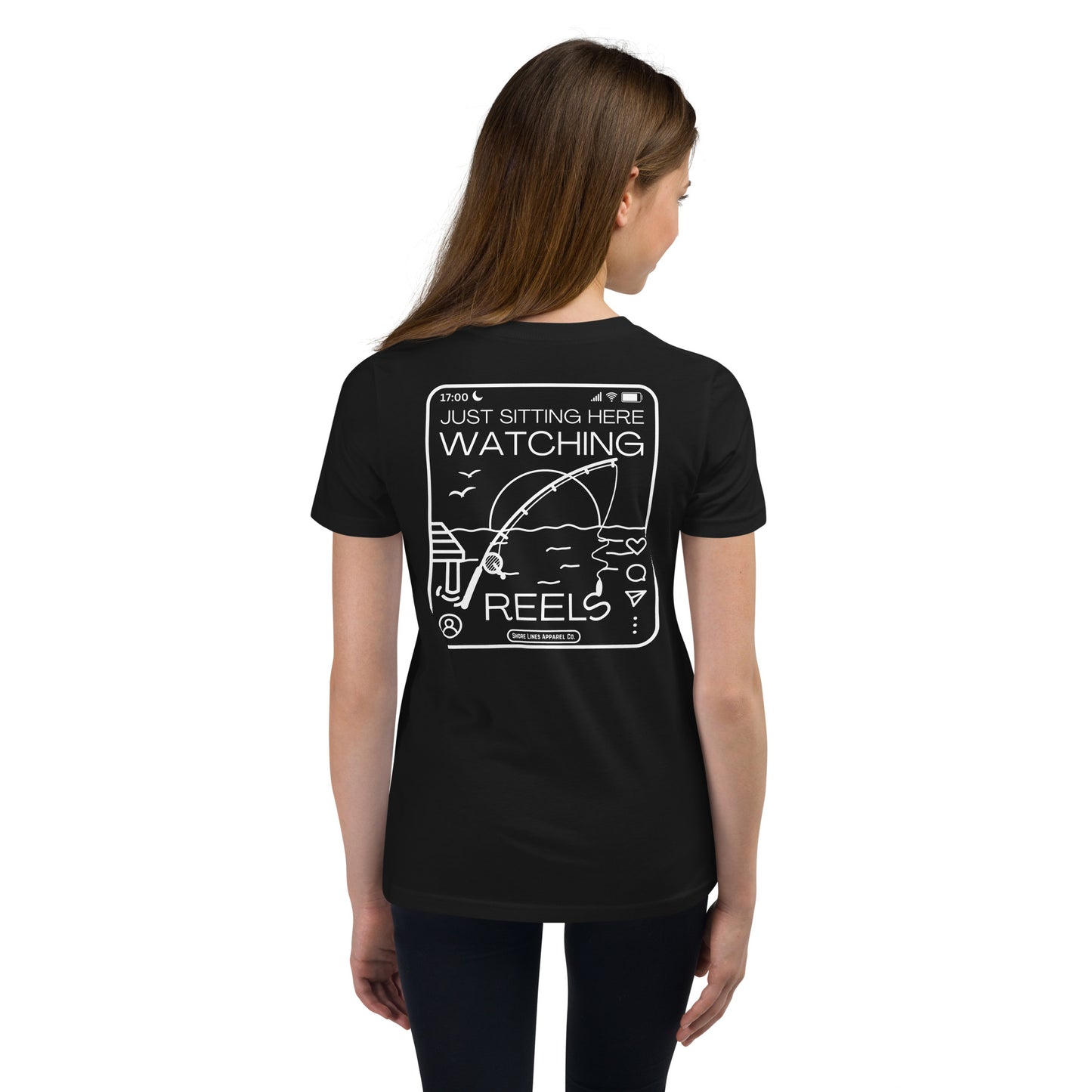 Watching Reels | Youth SS-black-Shore Lines Apparel Co.
