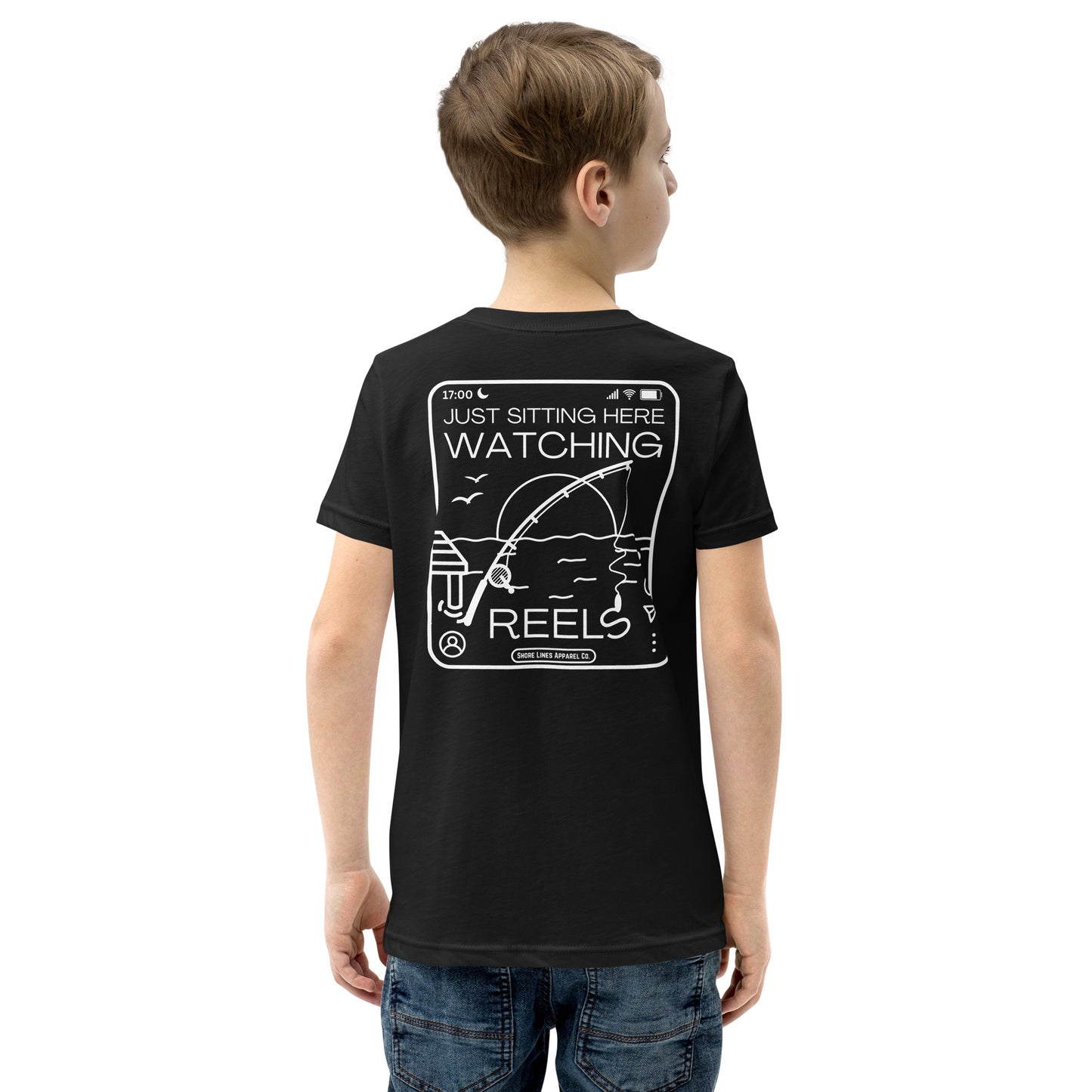 Watching Reels | Youth SS-black-Shore Lines Apparel Co.