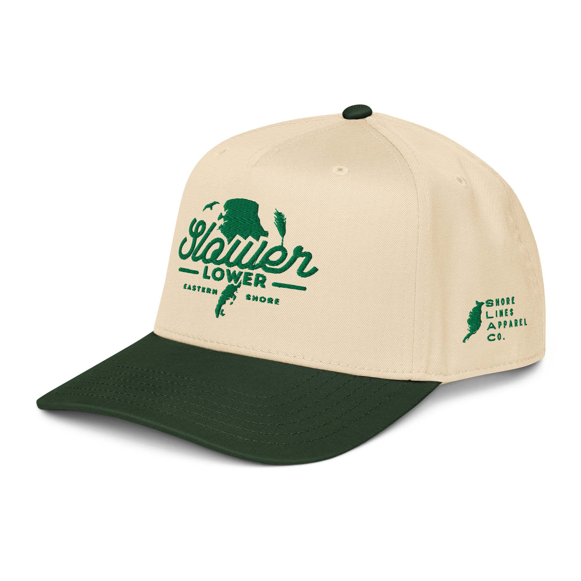 Slower Lower | Hat-greennatural-Shore Lines Apparel Co.™