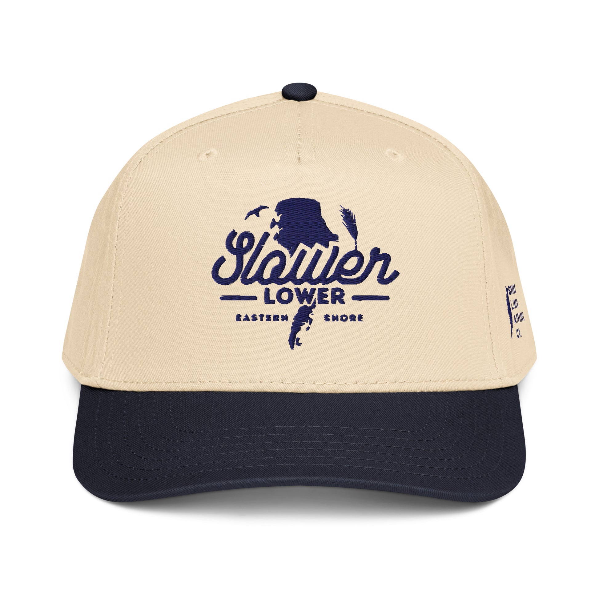 Slower Lower | Hat-navynatural-Shore Lines Apparel Co.™