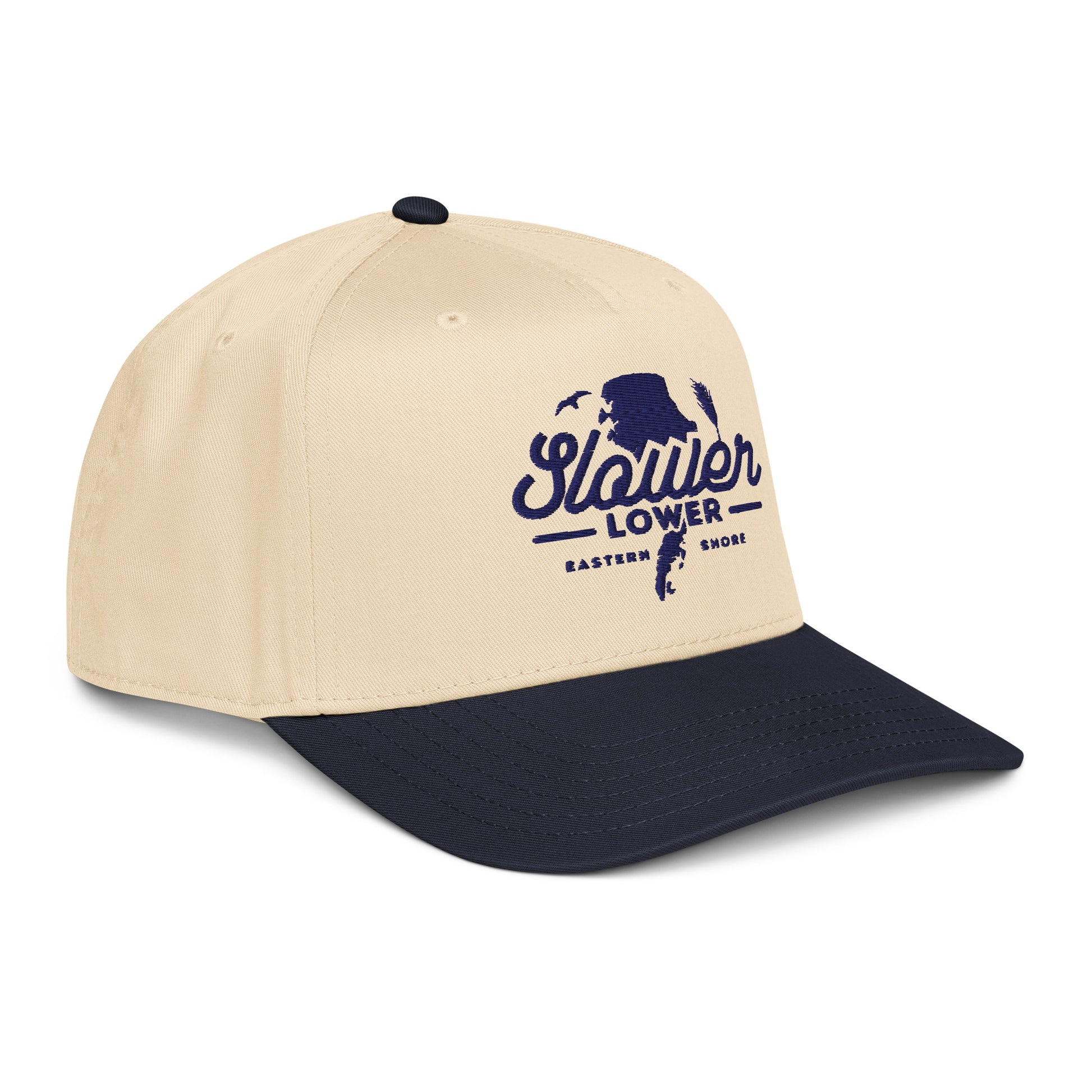 Slower Lower | Hat-navynatural-Shore Lines Apparel Co.™