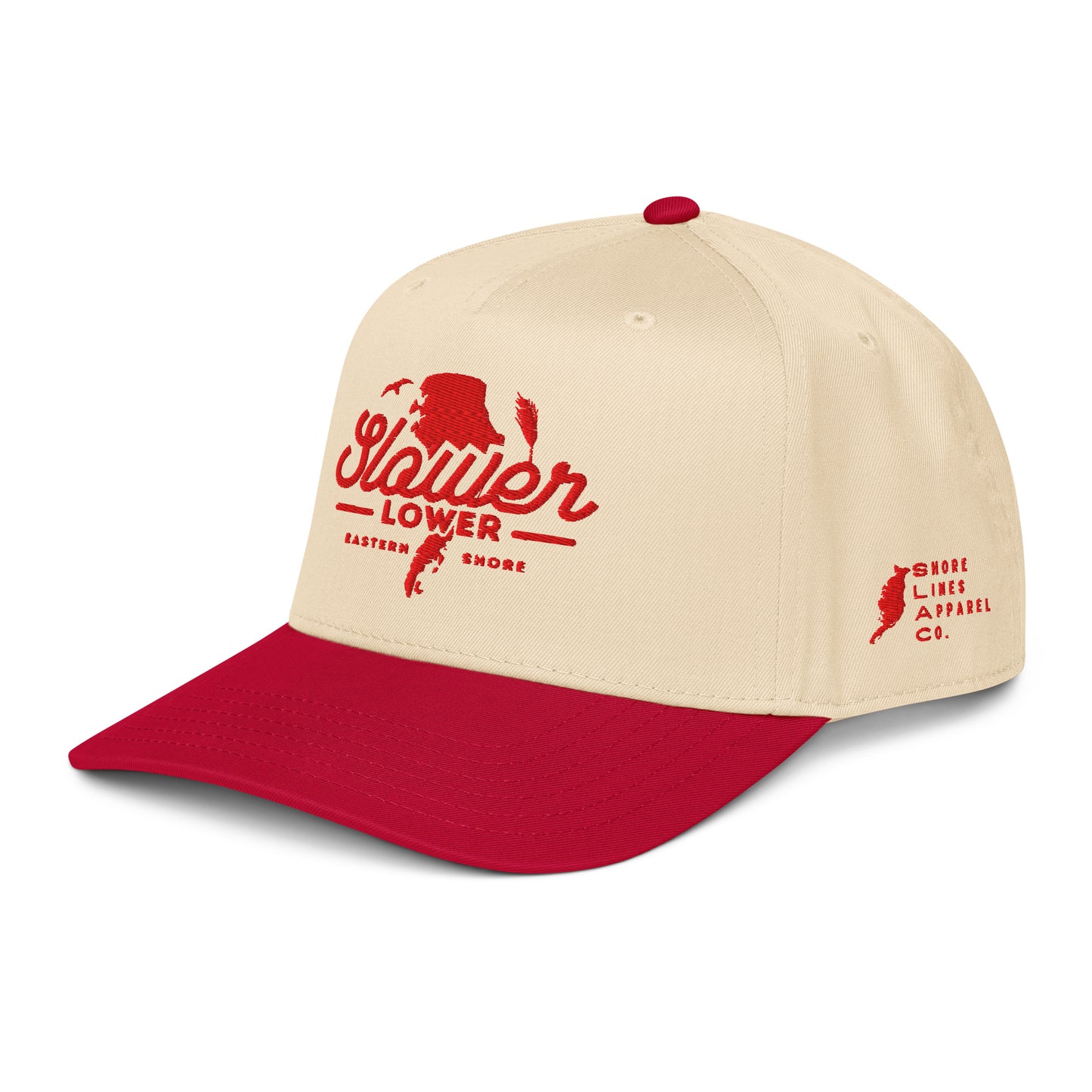 Slower Lower | Hat-rednatural-Shore Lines Apparel Co.™