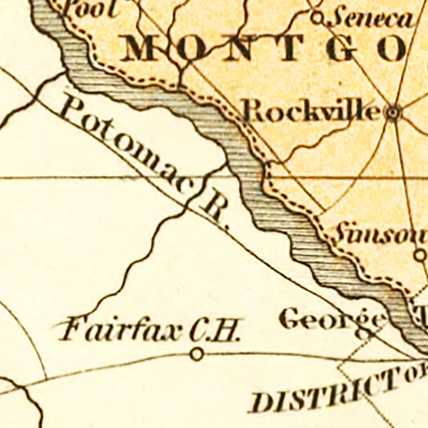 Vintage Map of Maryland 1831