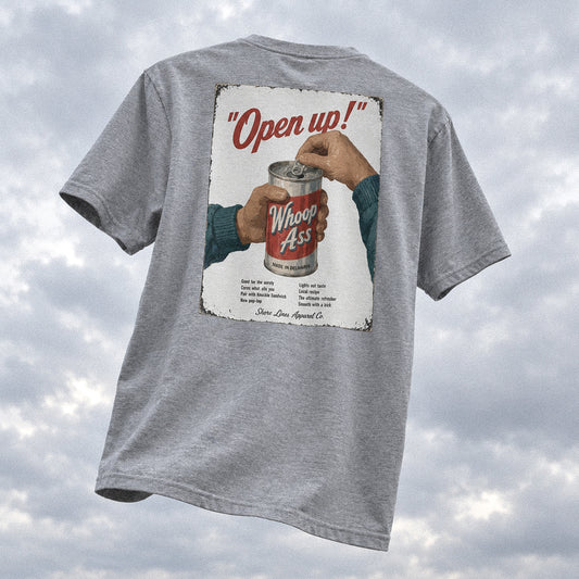 Whoop Ass short sleeve tee, Eastern Shore apparel by Shore Lines Apparel Co.