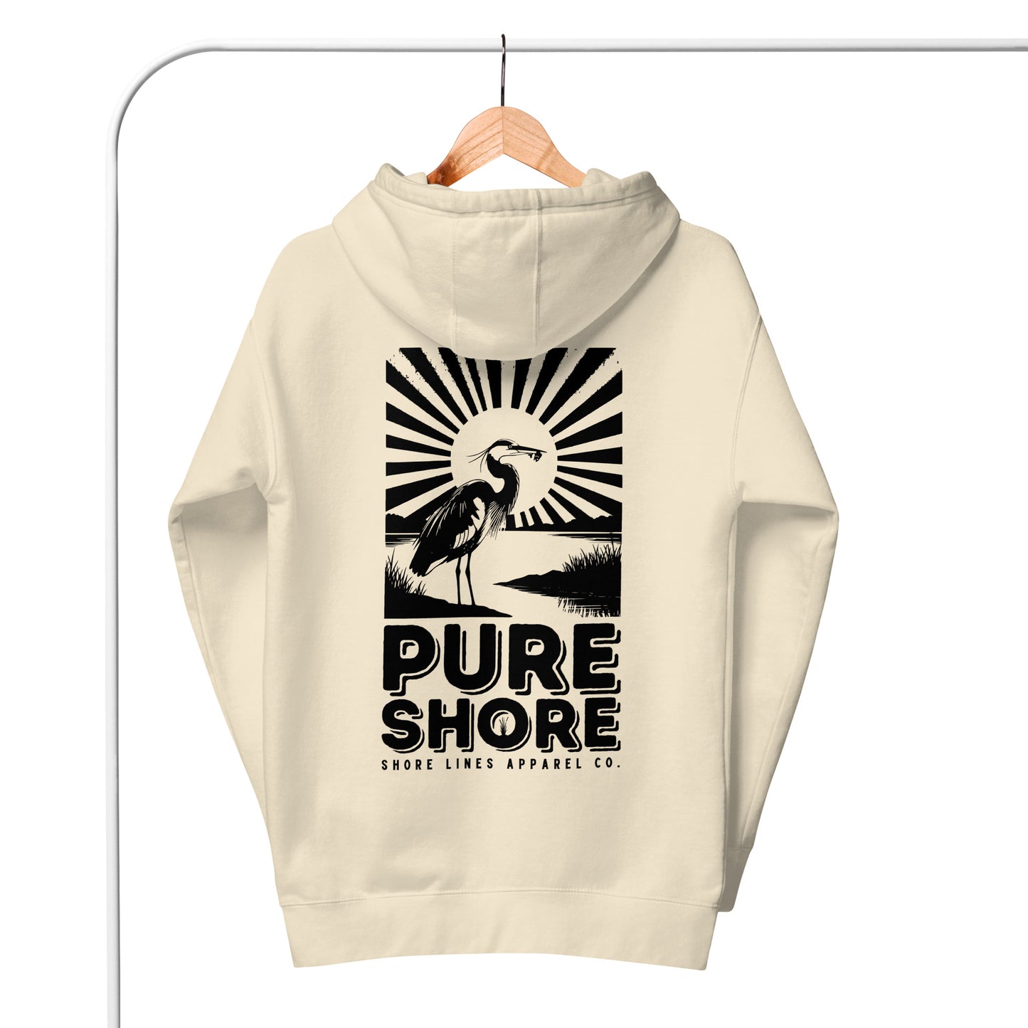 Pure Shore | Hoodie-bone-Shore Lines Apparel Co.