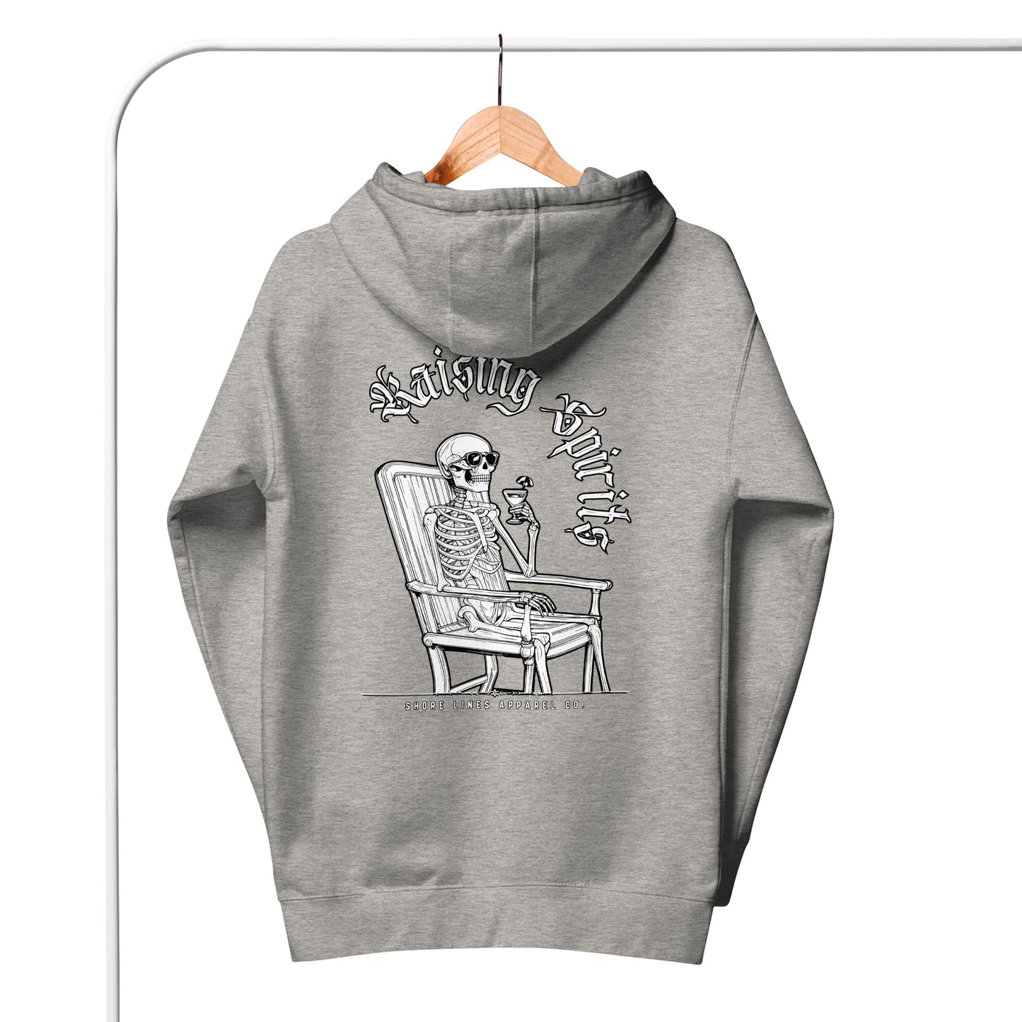 Raising Spirits | Hoodie-carbongrey-Shore Lines Apparel Co.