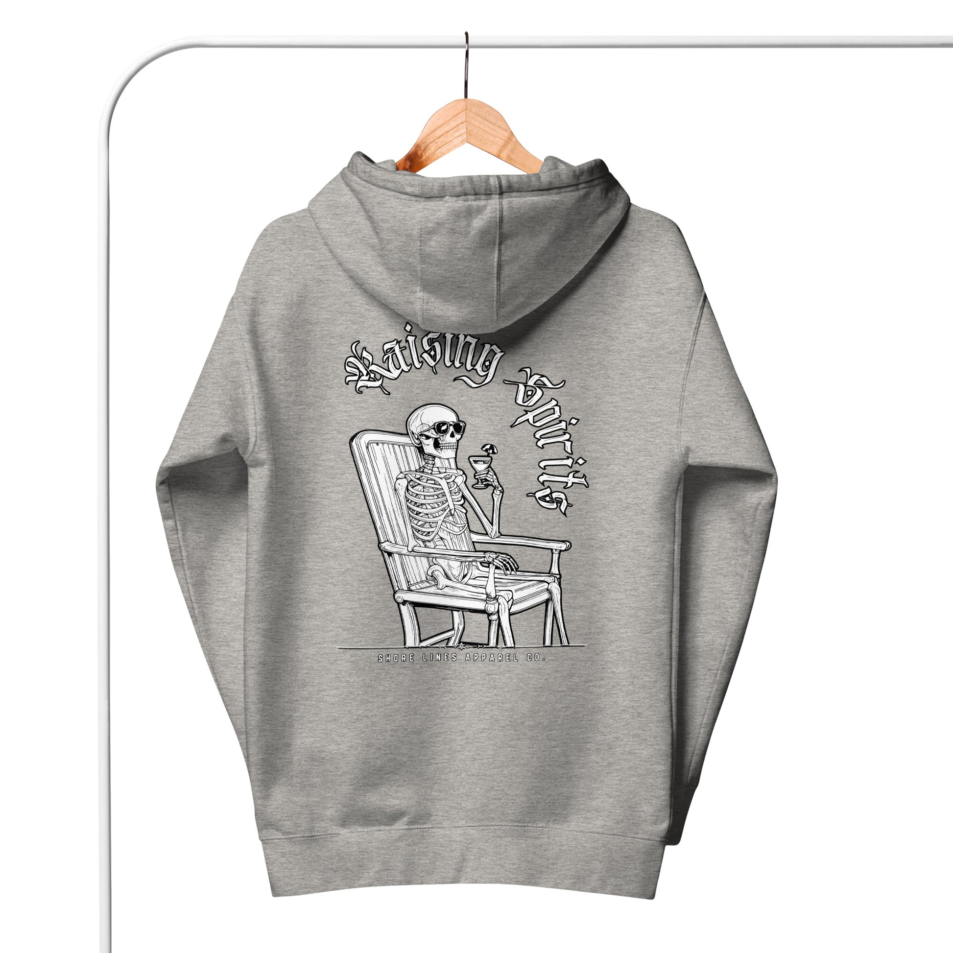 Raising Spirits | Hoodie-carbongrey-Shore Lines Apparel Co.