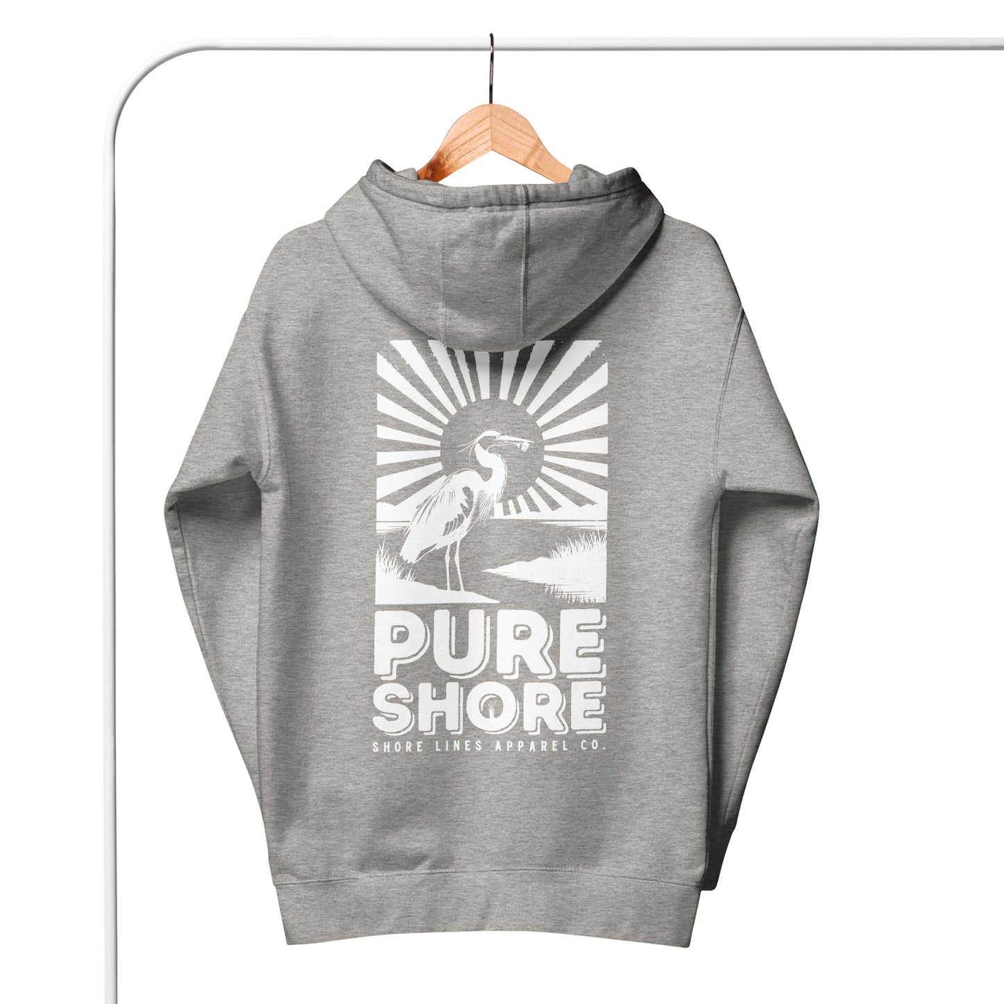 Pure Shore | Hoodie-carbongrey-Shore Lines Apparel Co.