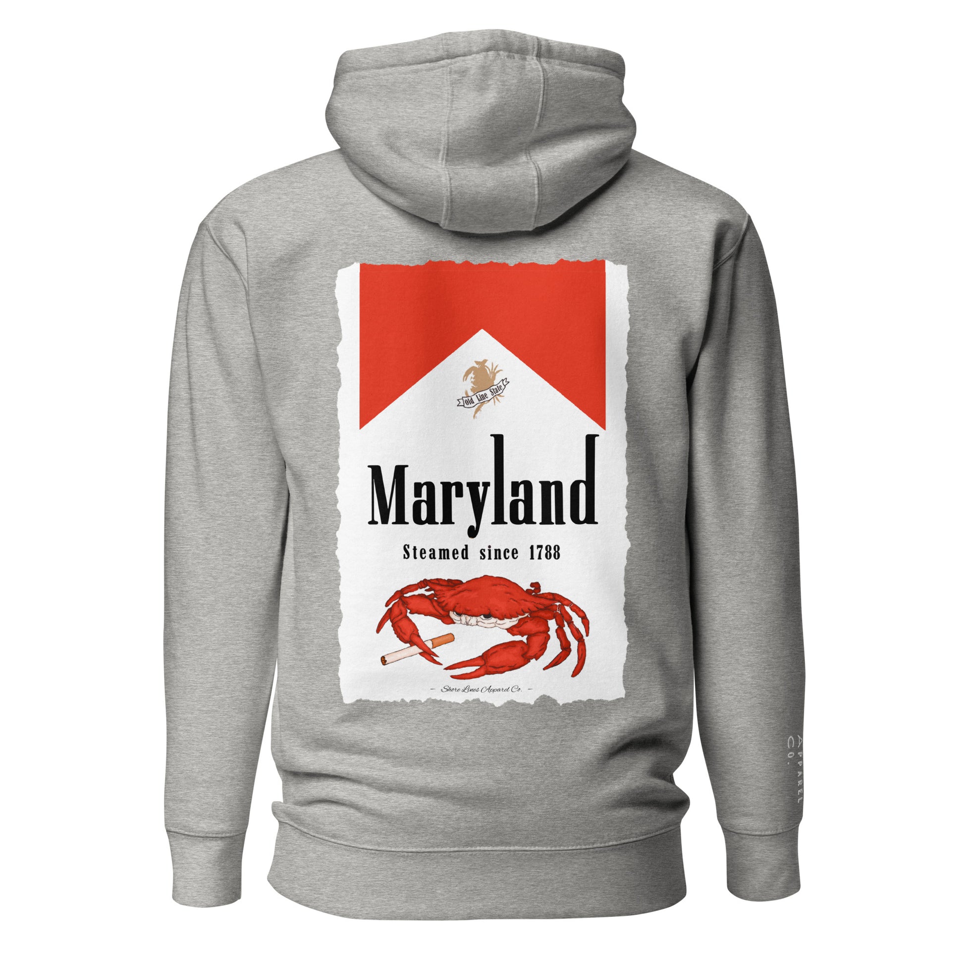 Maryland | Hoodie-carbongrey-Shore Lines Apparel Co.