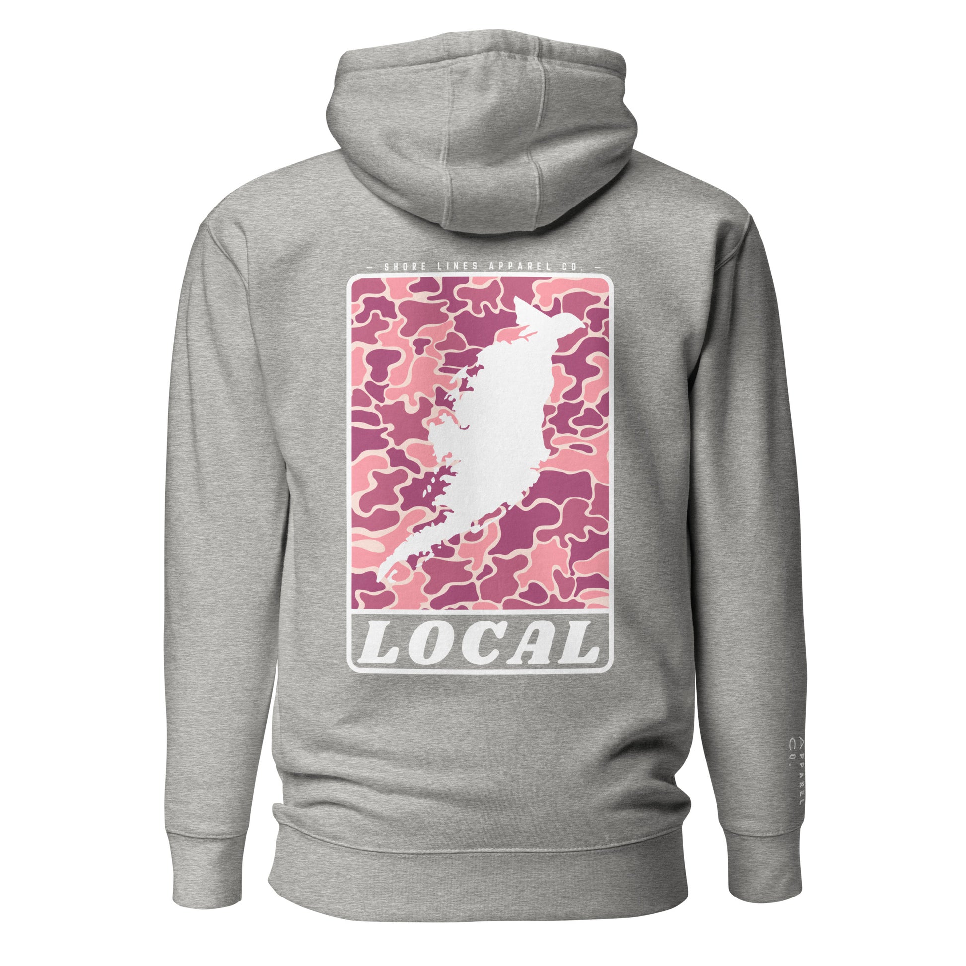 LOCAL (pink) | Hoodie-carbongrey-Shore Lines Apparel Co.