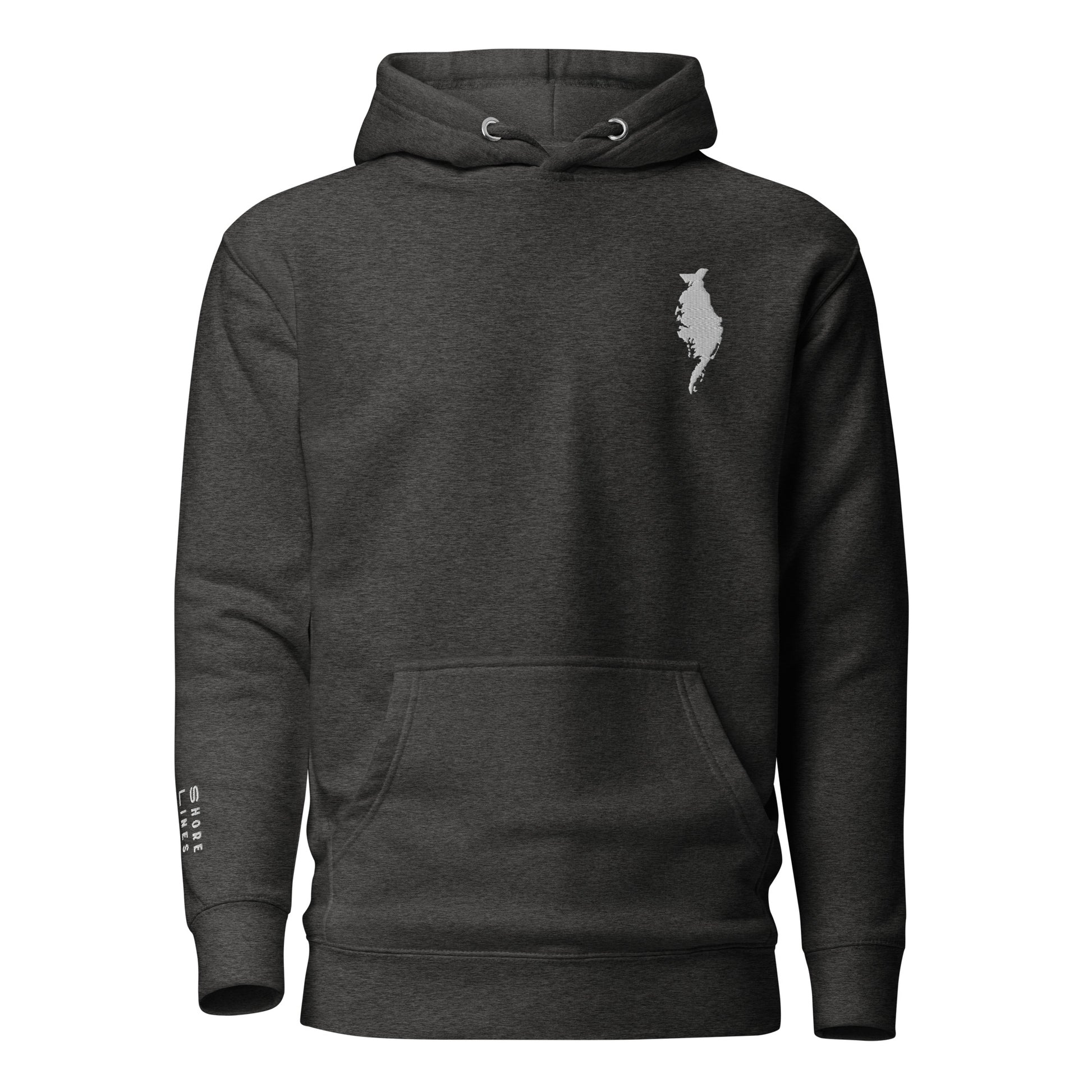 Maryland | Hoodie-charcoal-Shore Lines Apparel Co.