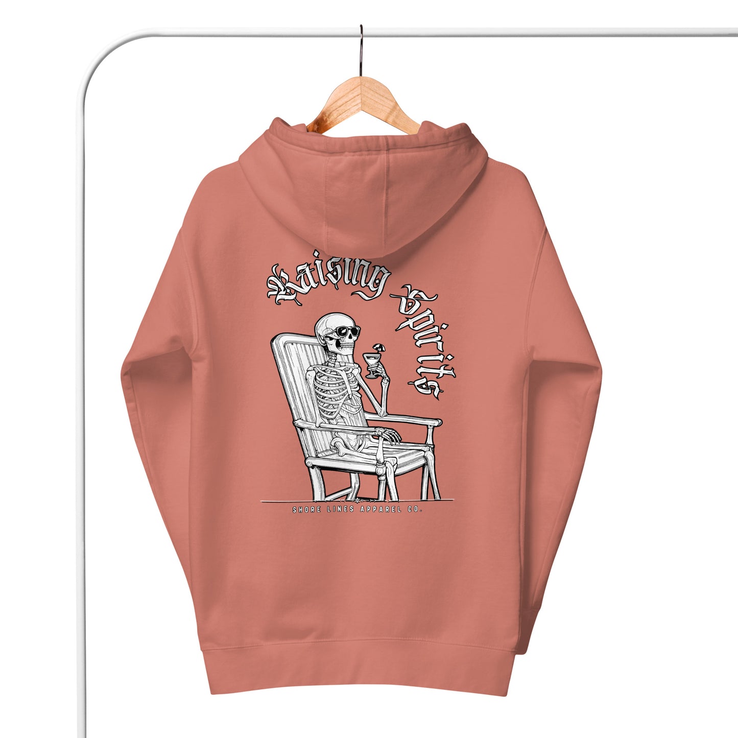 Raising Spirits | Hoodie-dustyrose-Shore Lines Apparel Co.