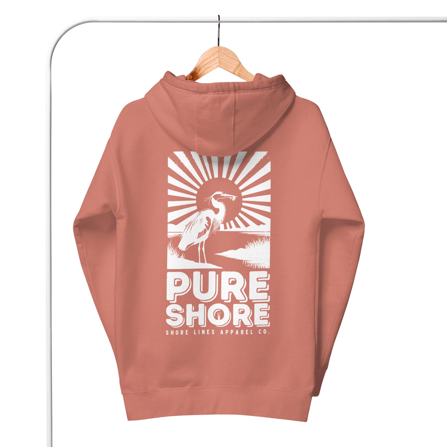Pure Shore | Hoodie-dustyrose-Shore Lines Apparel Co.