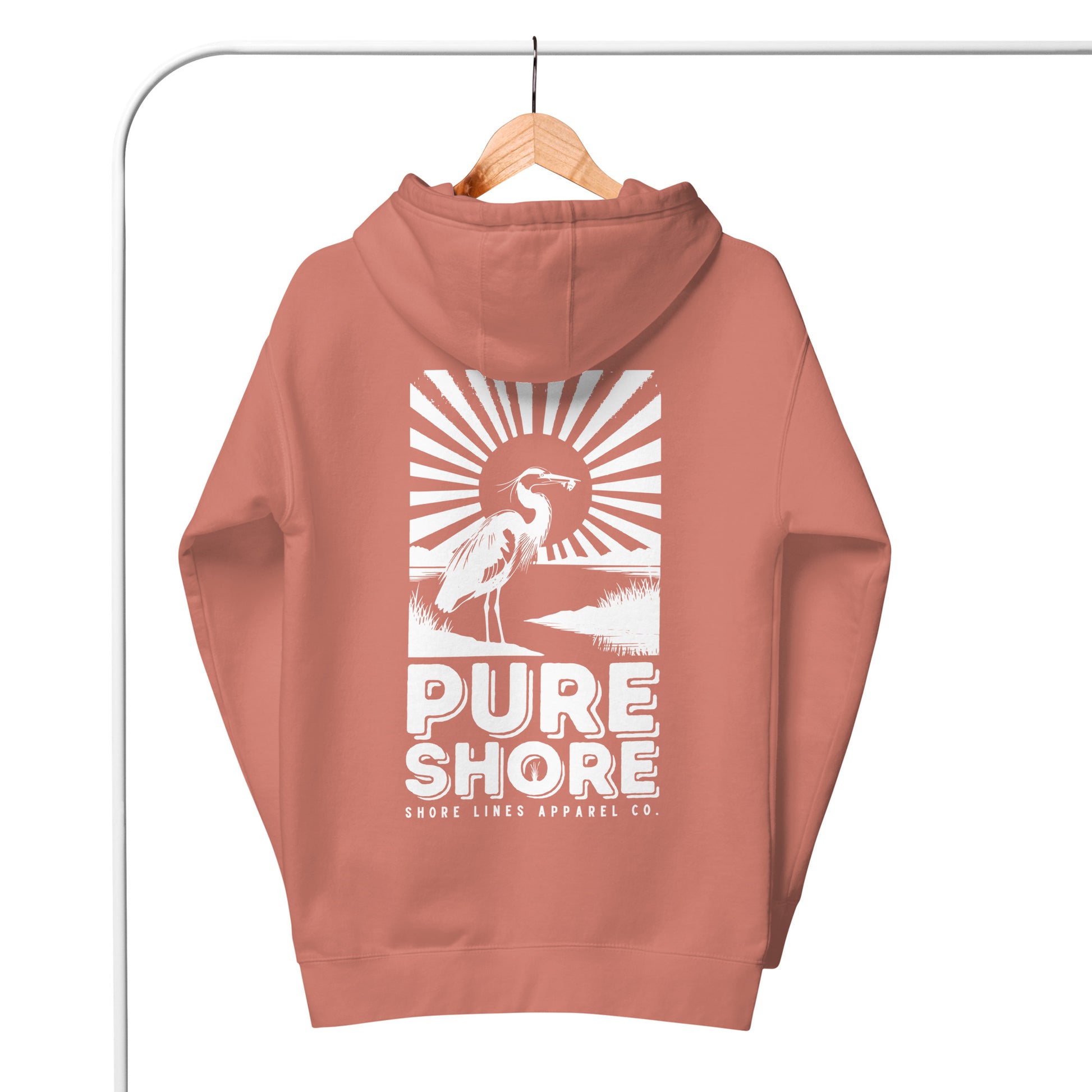 Pure Shore | Hoodie-dustyrose-Shore Lines Apparel Co.