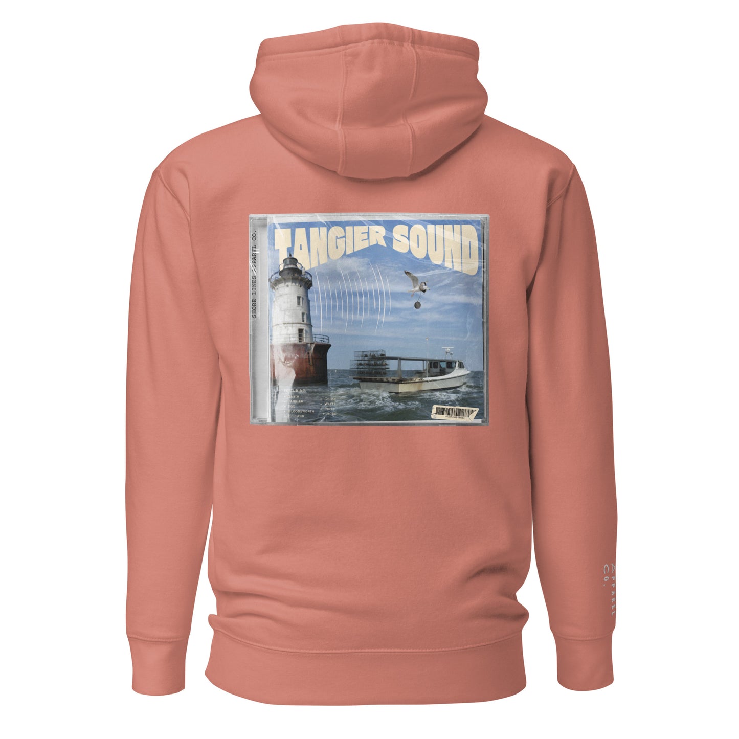 Tangier Sound | Hoodie-dustyrose-Shore Lines Apparel Co.