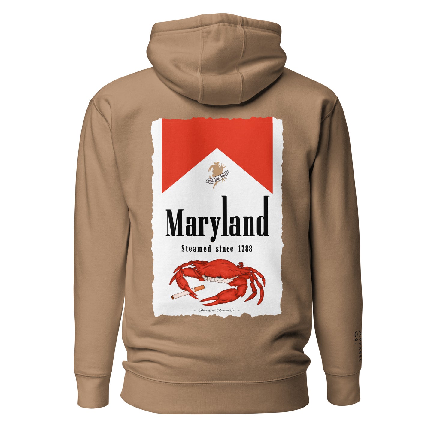 Maryland | Hoodie-latte-Shore Lines Apparel Co.