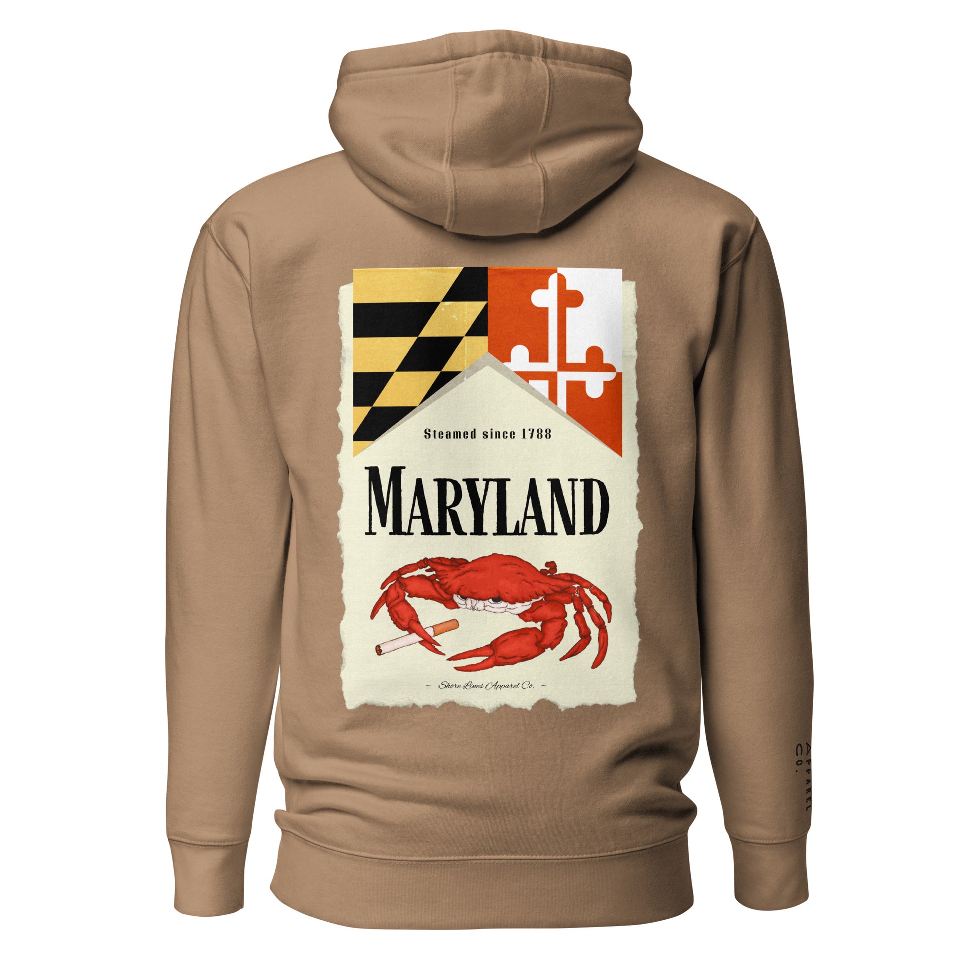 Maryland | Hoodie-latte-Shore Lines Apparel Co.