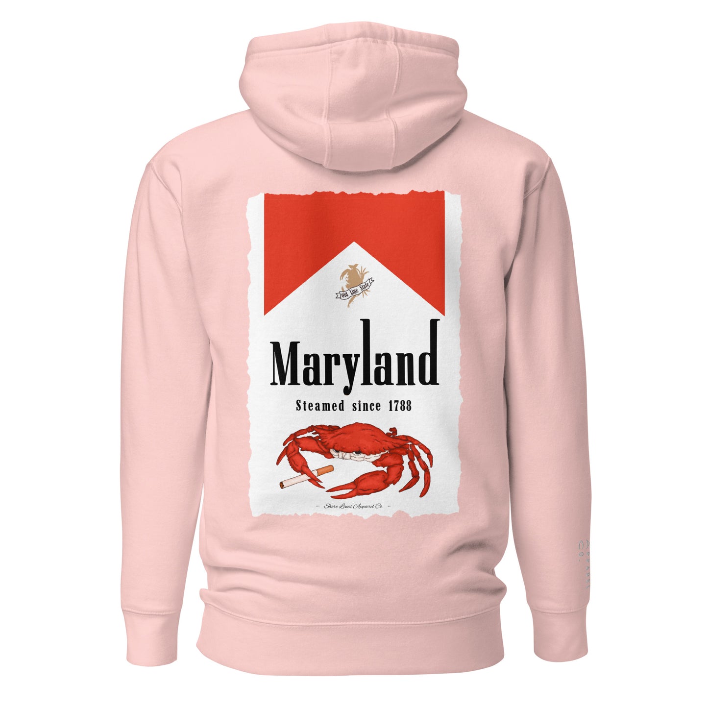 Maryland | Hoodie-lightpink-Shore Lines Apparel Co.