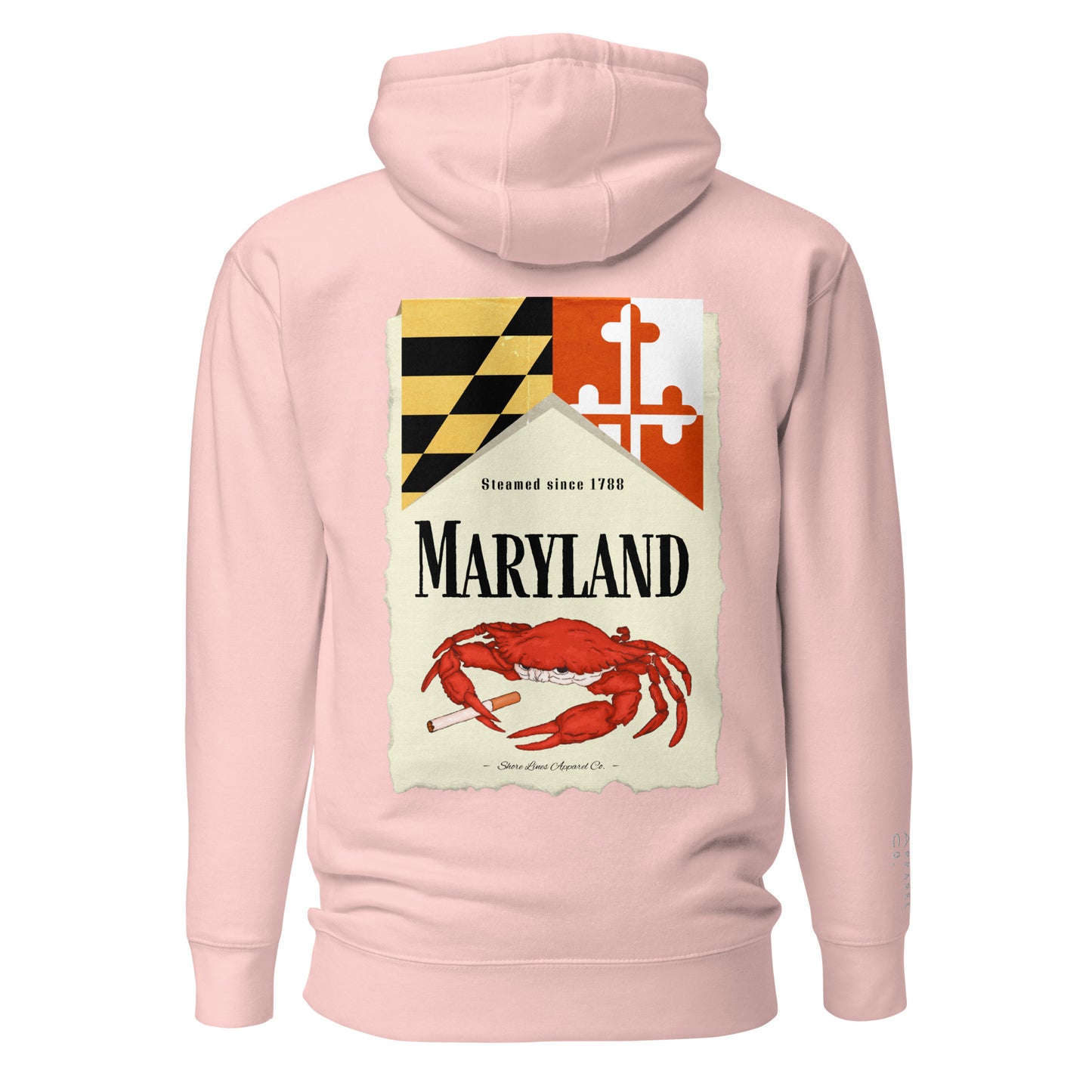 Maryland | Hoodie-lightpink-Shore Lines Apparel Co.