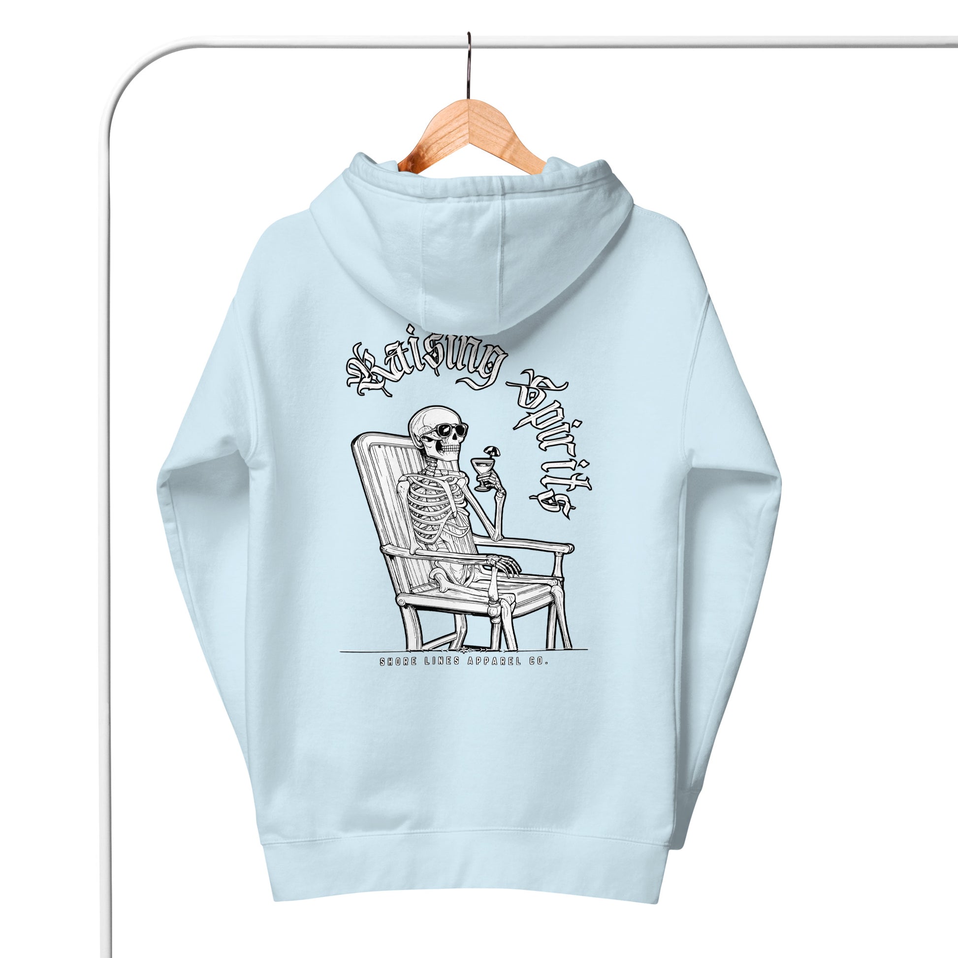 Raising Spirits | Hoodie-skyblue-Shore Lines Apparel Co.