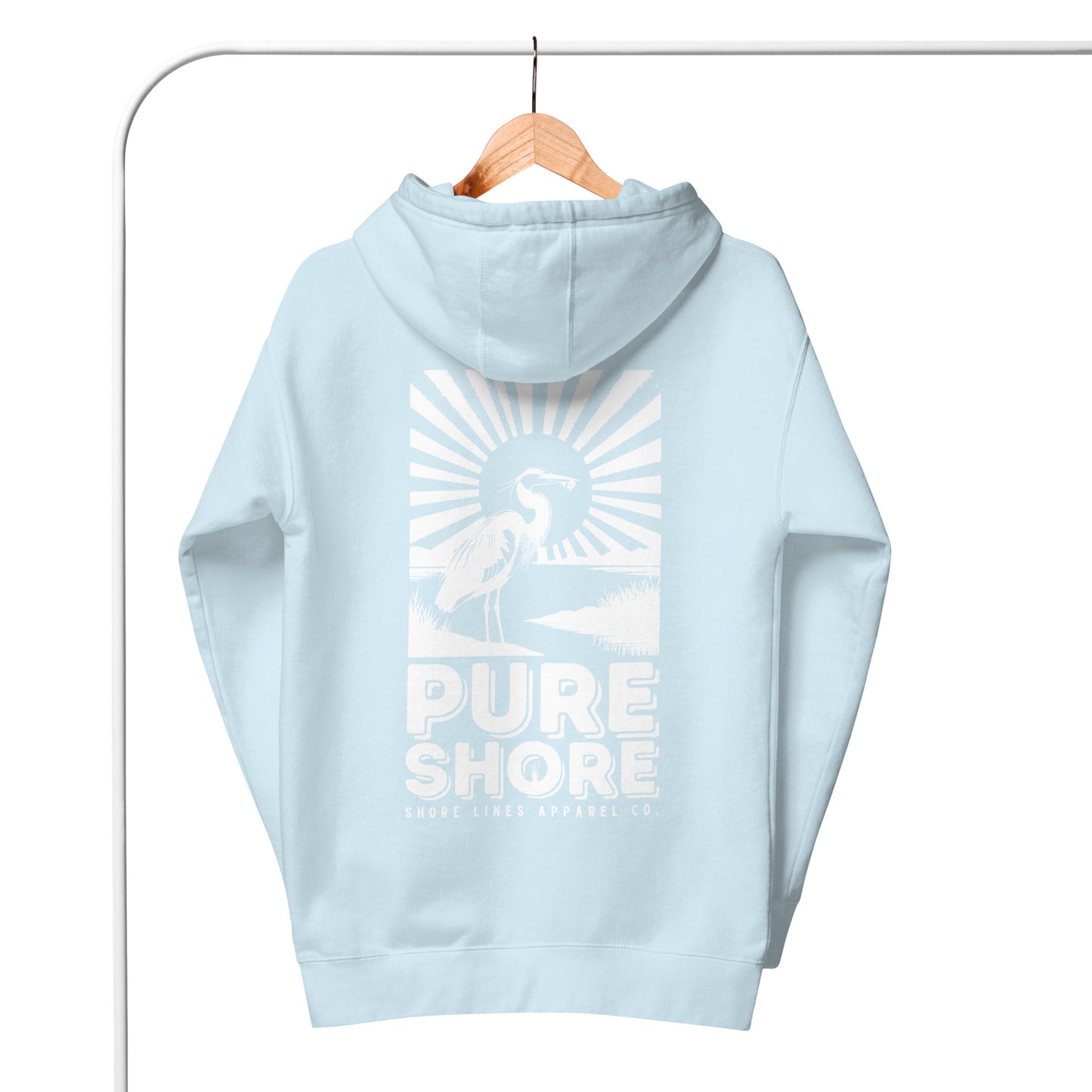 Pure Shore | Hoodie-skyblue-Shore Lines Apparel Co.