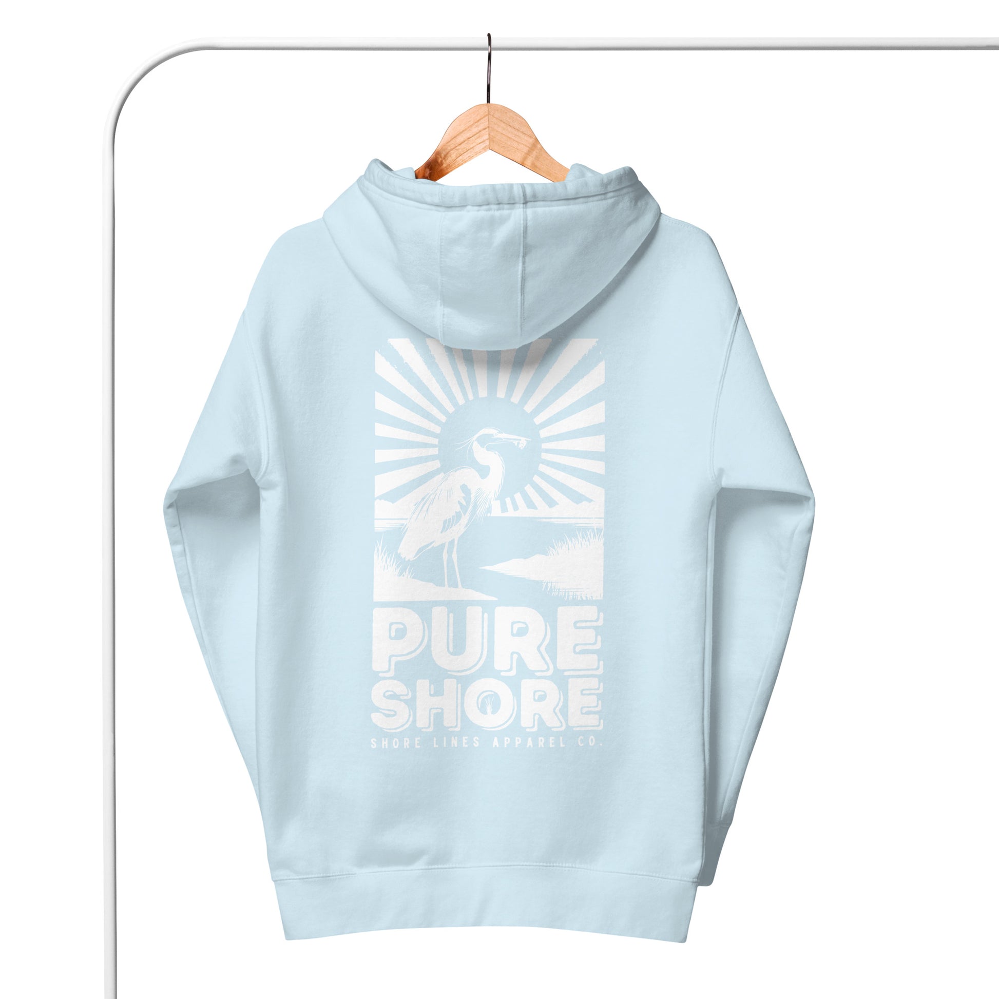 Pure Shore | Hoodie-skyblue-Shore Lines Apparel Co.