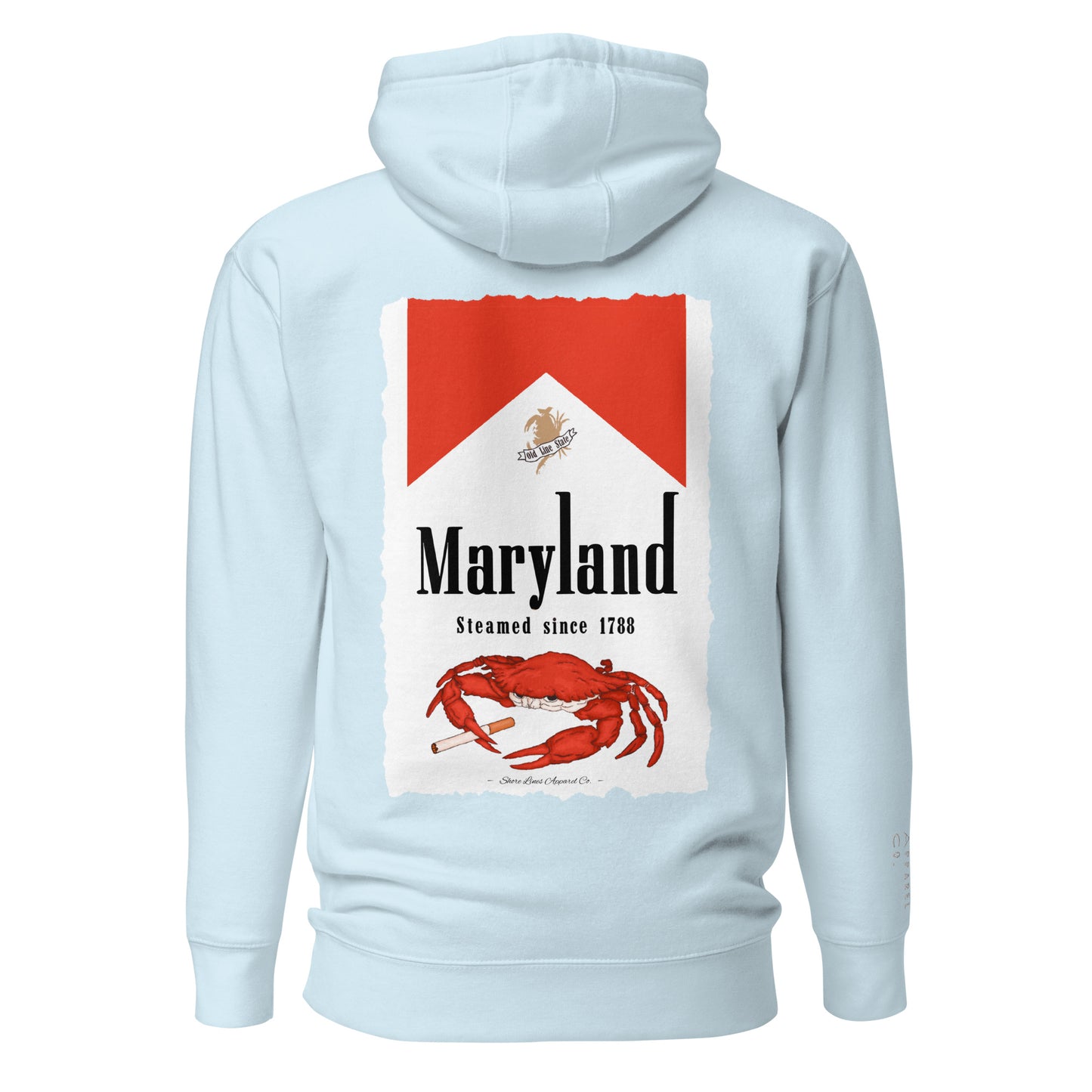 Maryland | Hoodie-skyblue-Shore Lines Apparel Co.