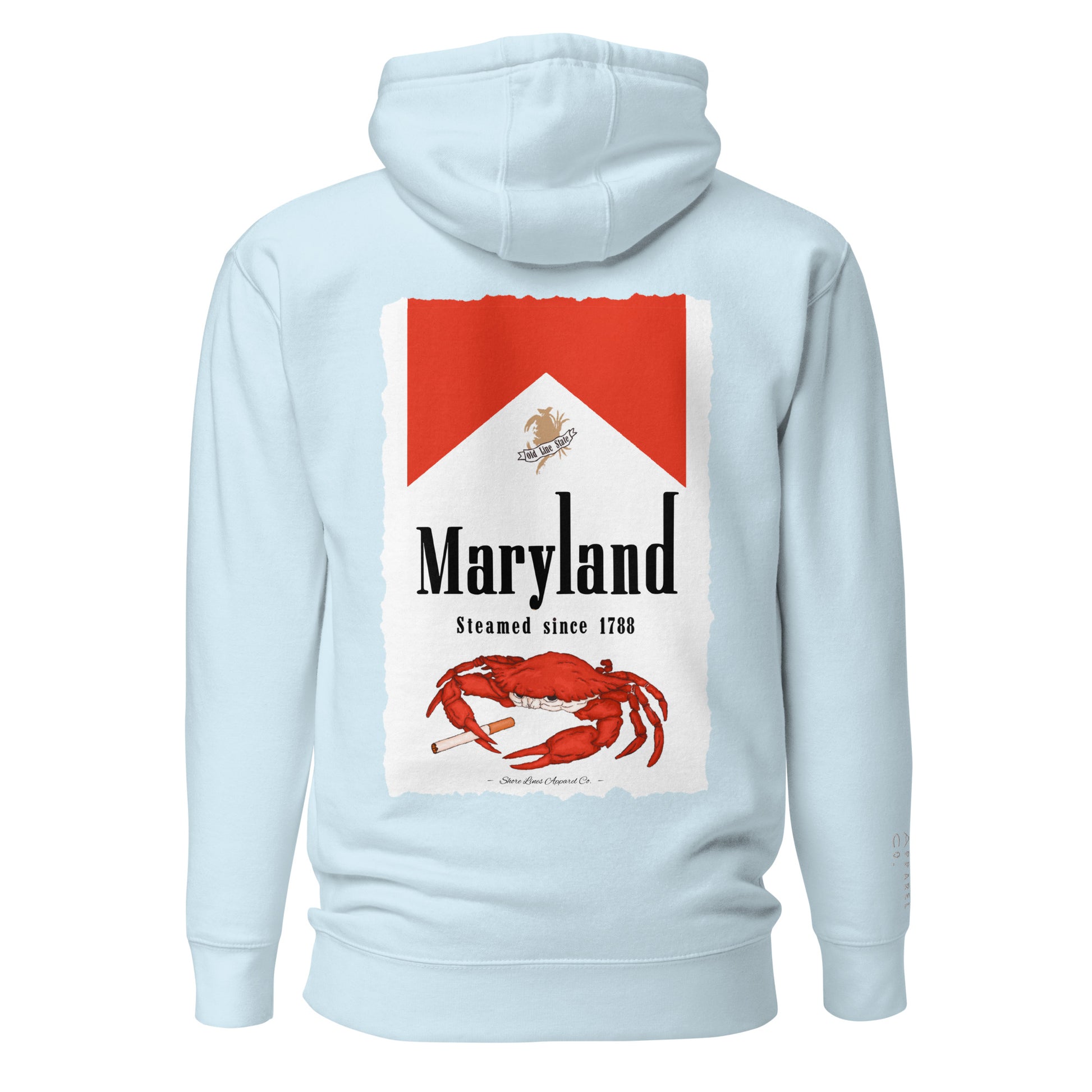 Maryland | Hoodie-skyblue-Shore Lines Apparel Co.