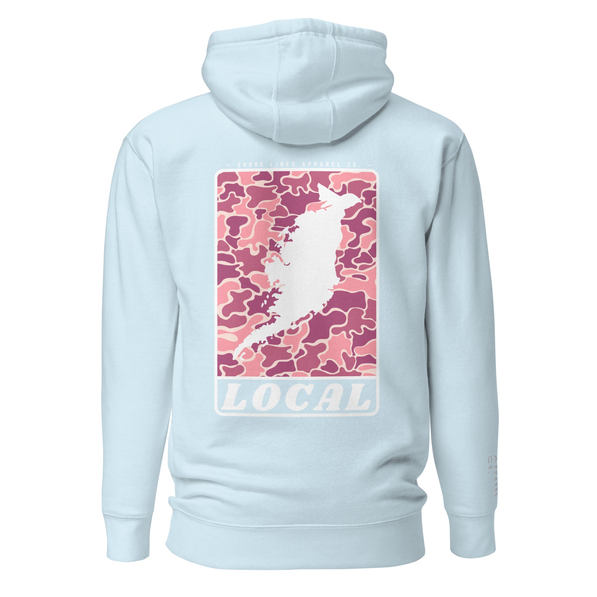LOCAL (pink) | Hoodie-skyblue-Shore Lines Apparel Co.