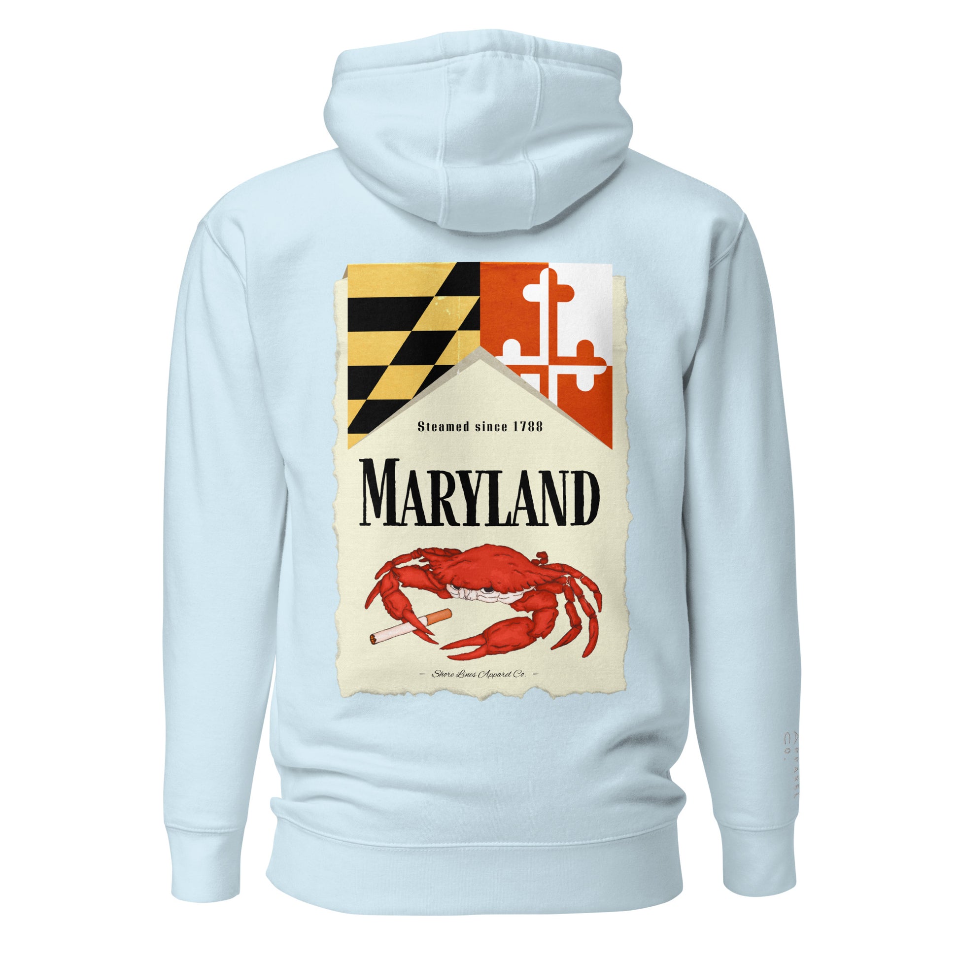Maryland | Hoodie-skyblue-Shore Lines Apparel Co.