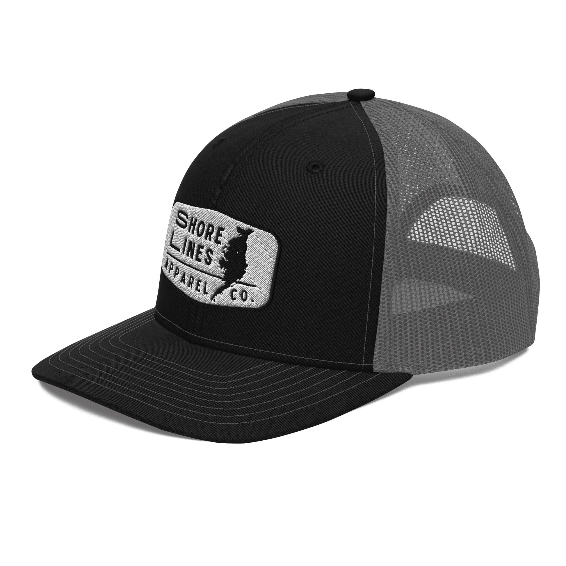 Shore Lines Patch | Hat-black-Shore Lines Apparel Co.