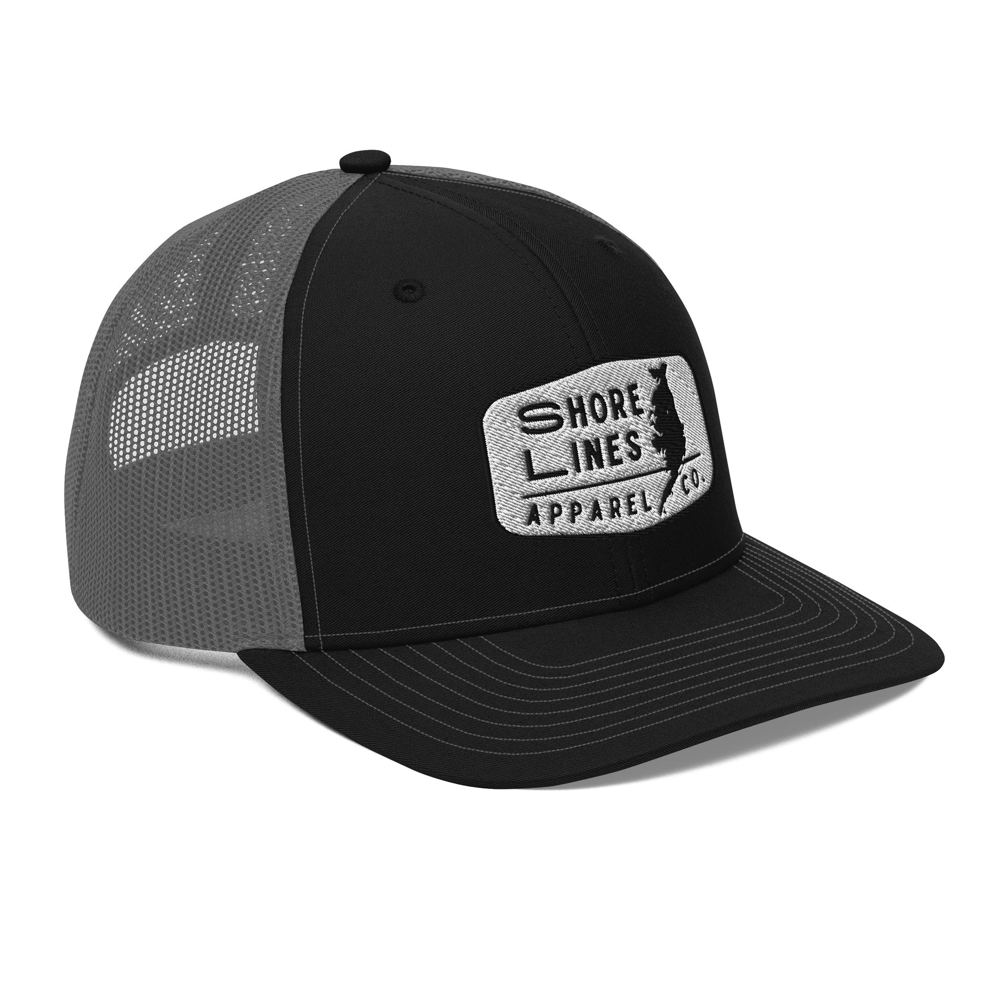 Shore Lines Patch | Hat-black-Shore Lines Apparel Co.