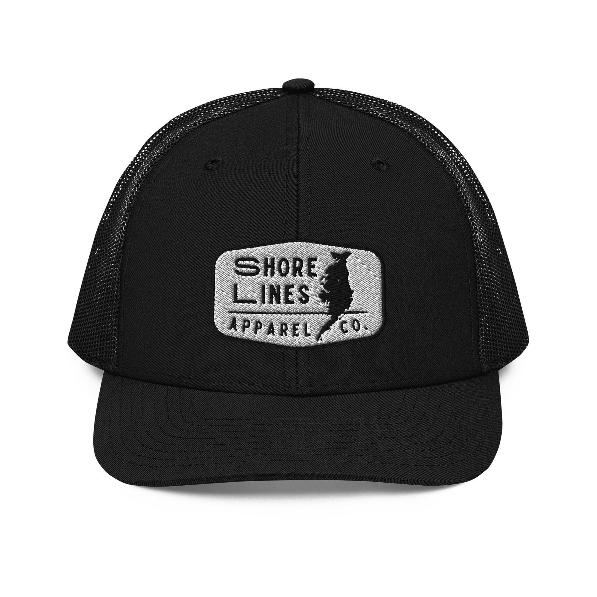 Shore Lines Patch | Hat-black-Shore Lines Apparel Co.