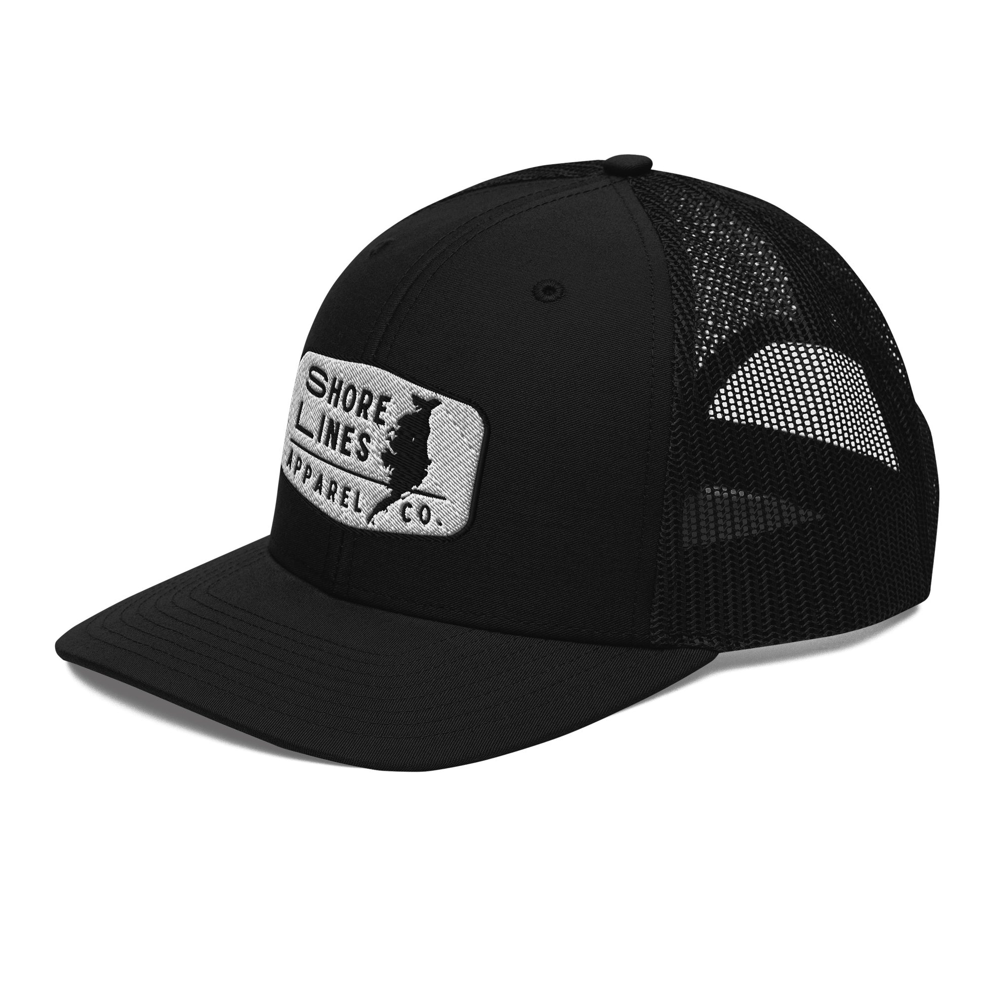 Shore Lines Patch | Hat-black-Shore Lines Apparel Co.