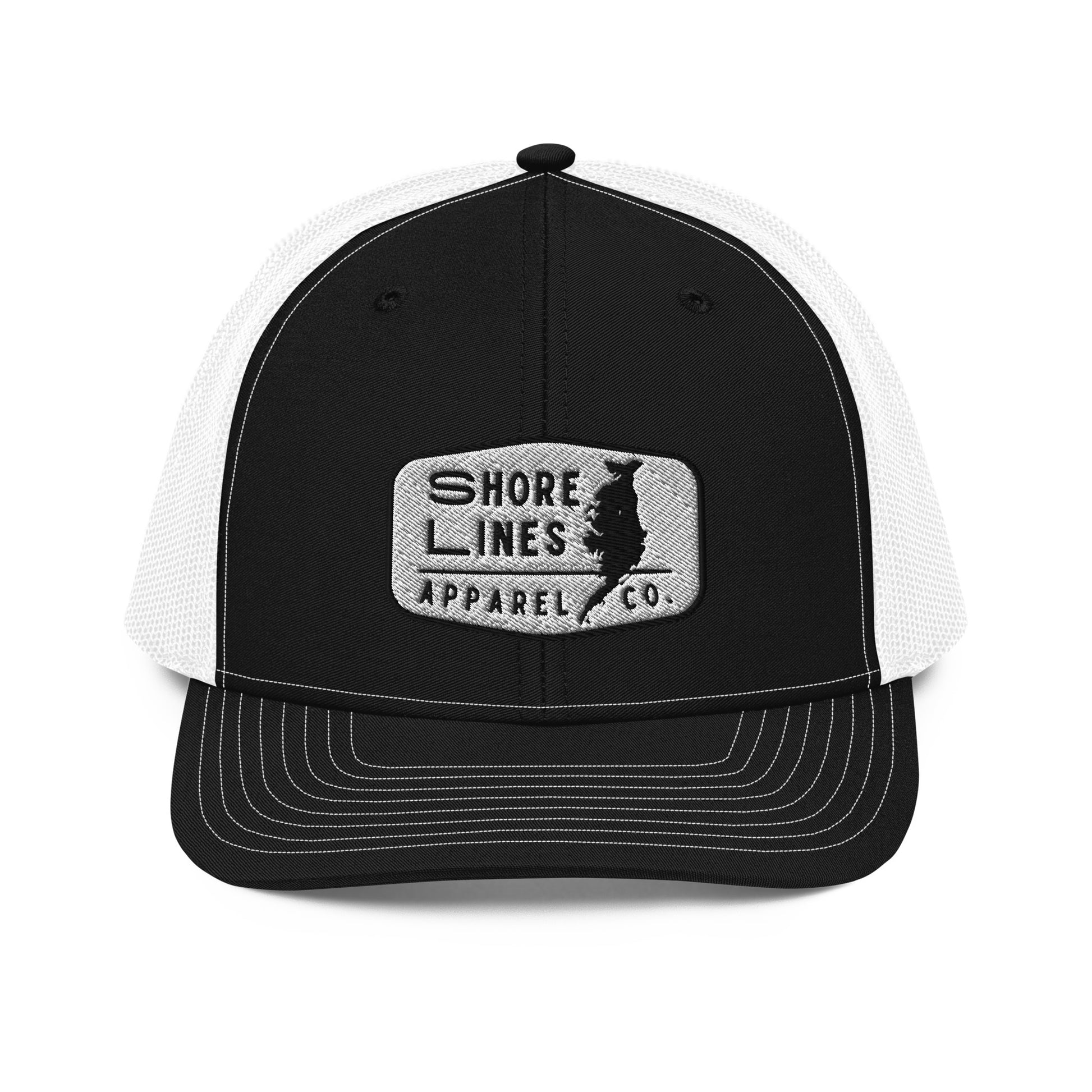 Shore Lines Patch | Hat-white-Shore Lines Apparel Co.