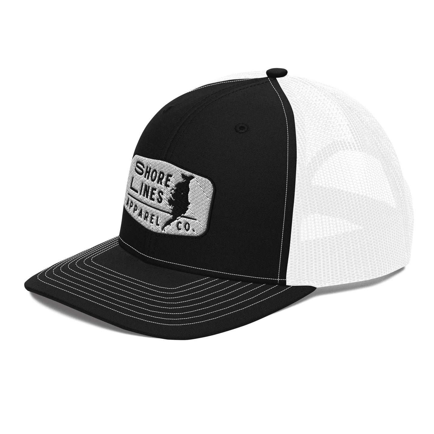 Shore Lines Patch | Hat-white-Shore Lines Apparel Co.