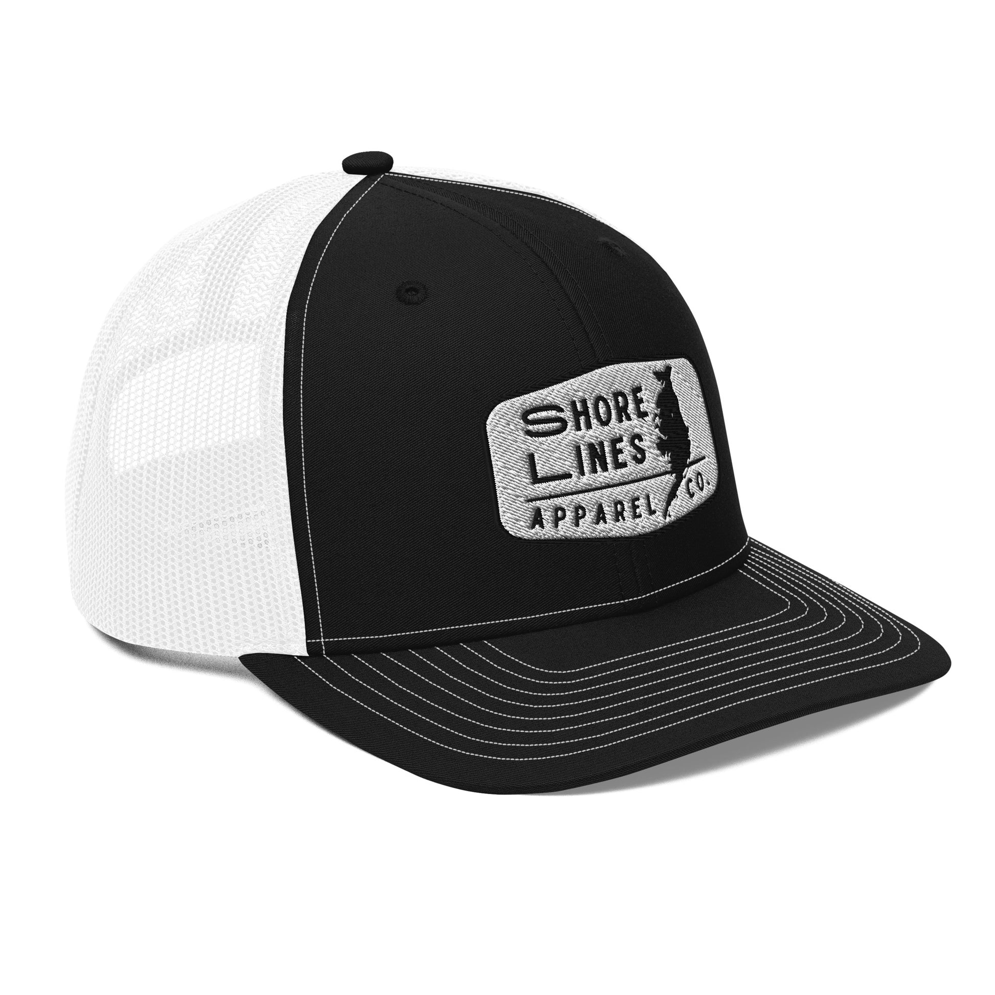 Shore Lines Patch | Hat-white-Shore Lines Apparel Co.