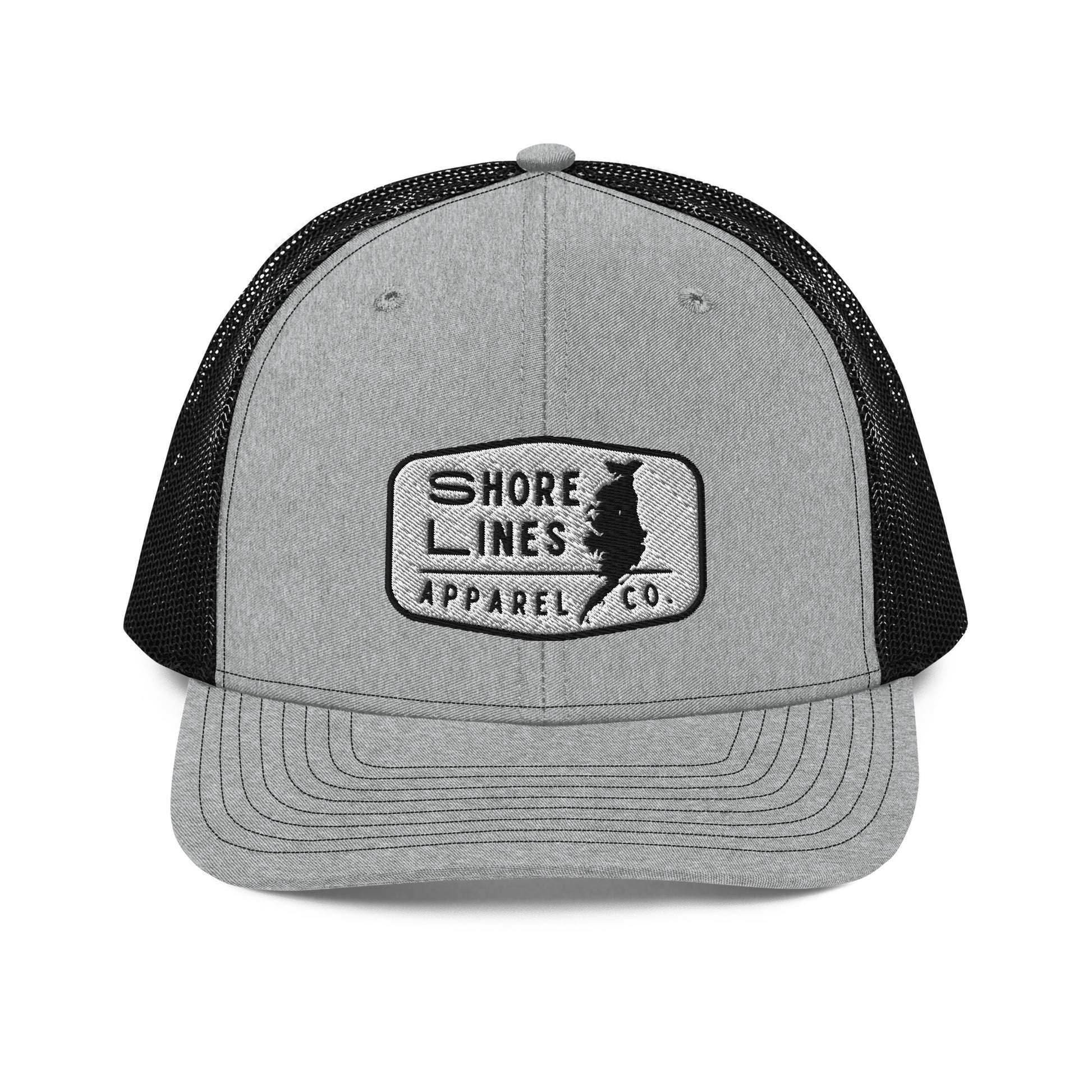 Shore Lines Patch | Hat-gray-Shore Lines Apparel Co.