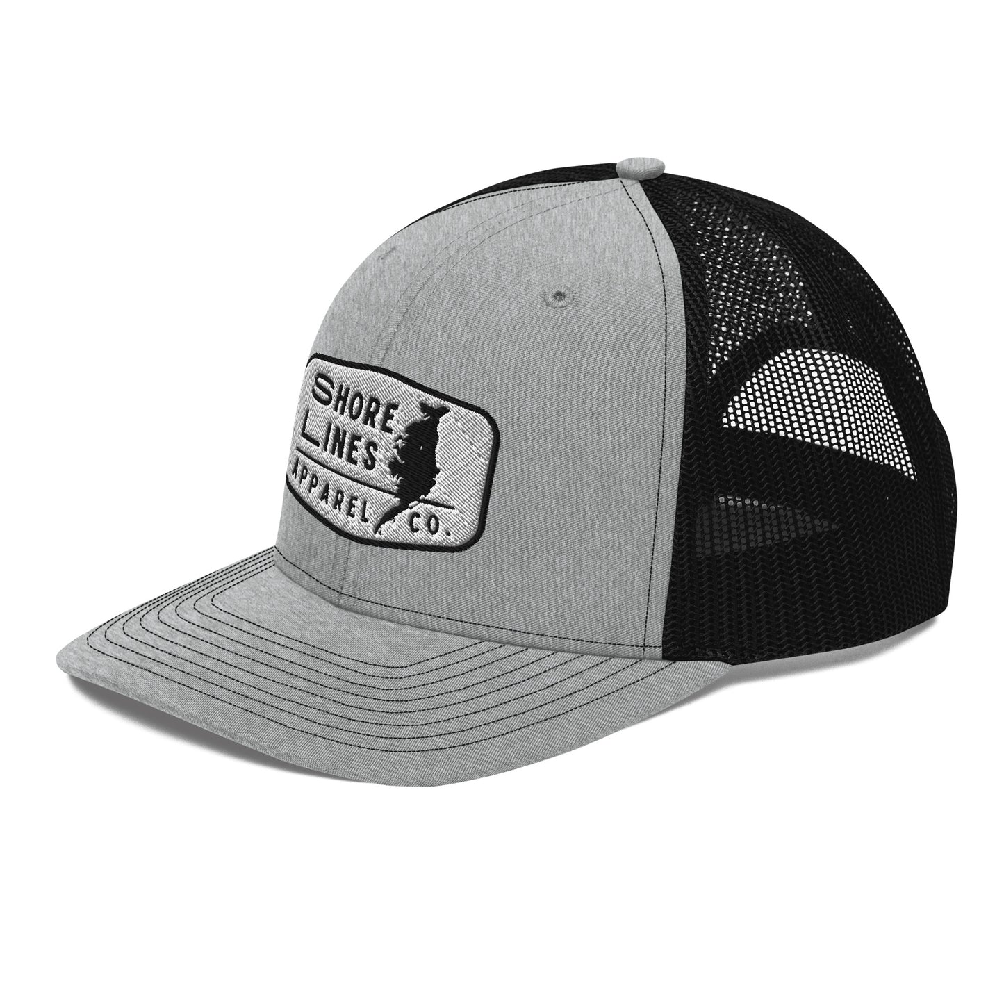 Shore Lines Patch | Hat-gray-Shore Lines Apparel Co.