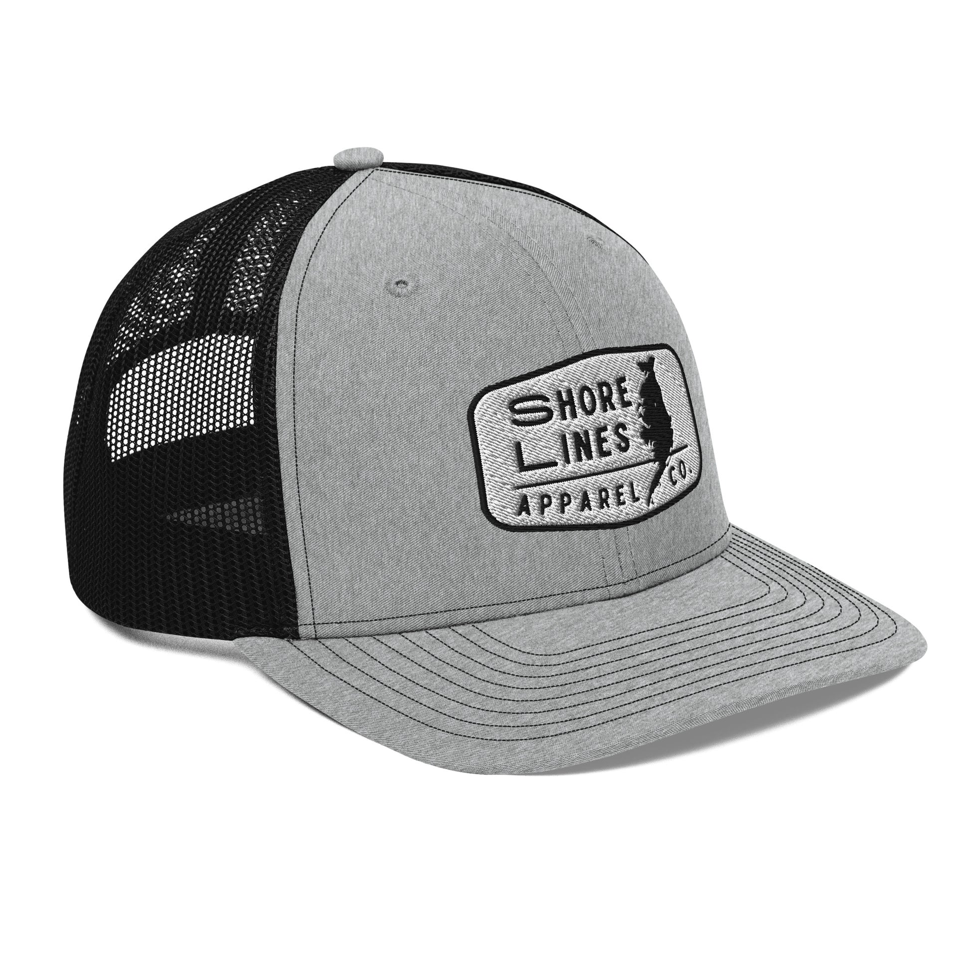 Shore Lines Patch | Hat-gray-Shore Lines Apparel Co.