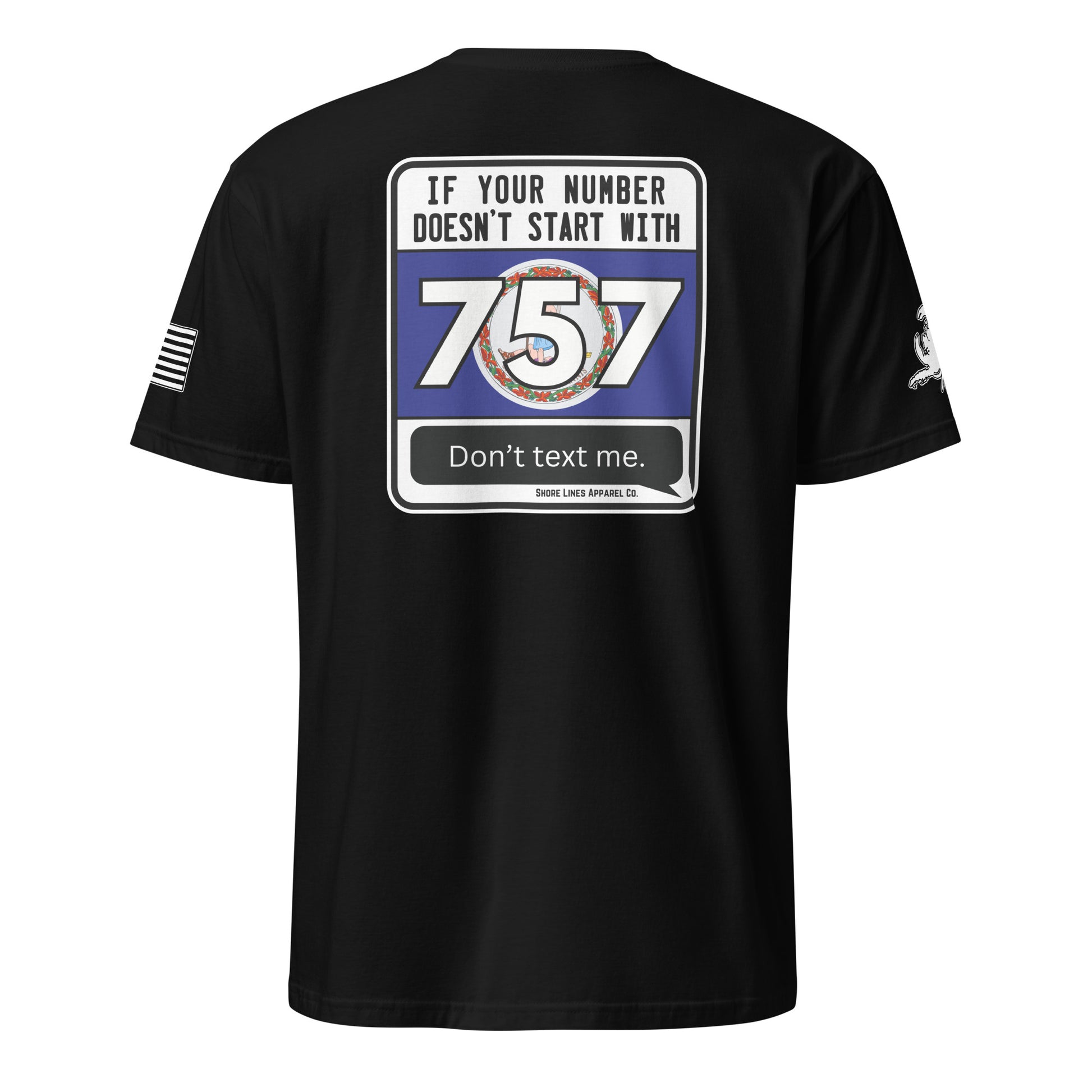 757 Area Code | SS P-black-Shore Lines Apparel Co.