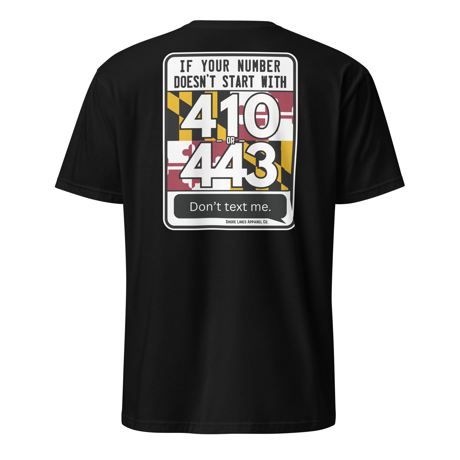 410/443 Area Code | SS-black-Shore Lines Apparel Co.
