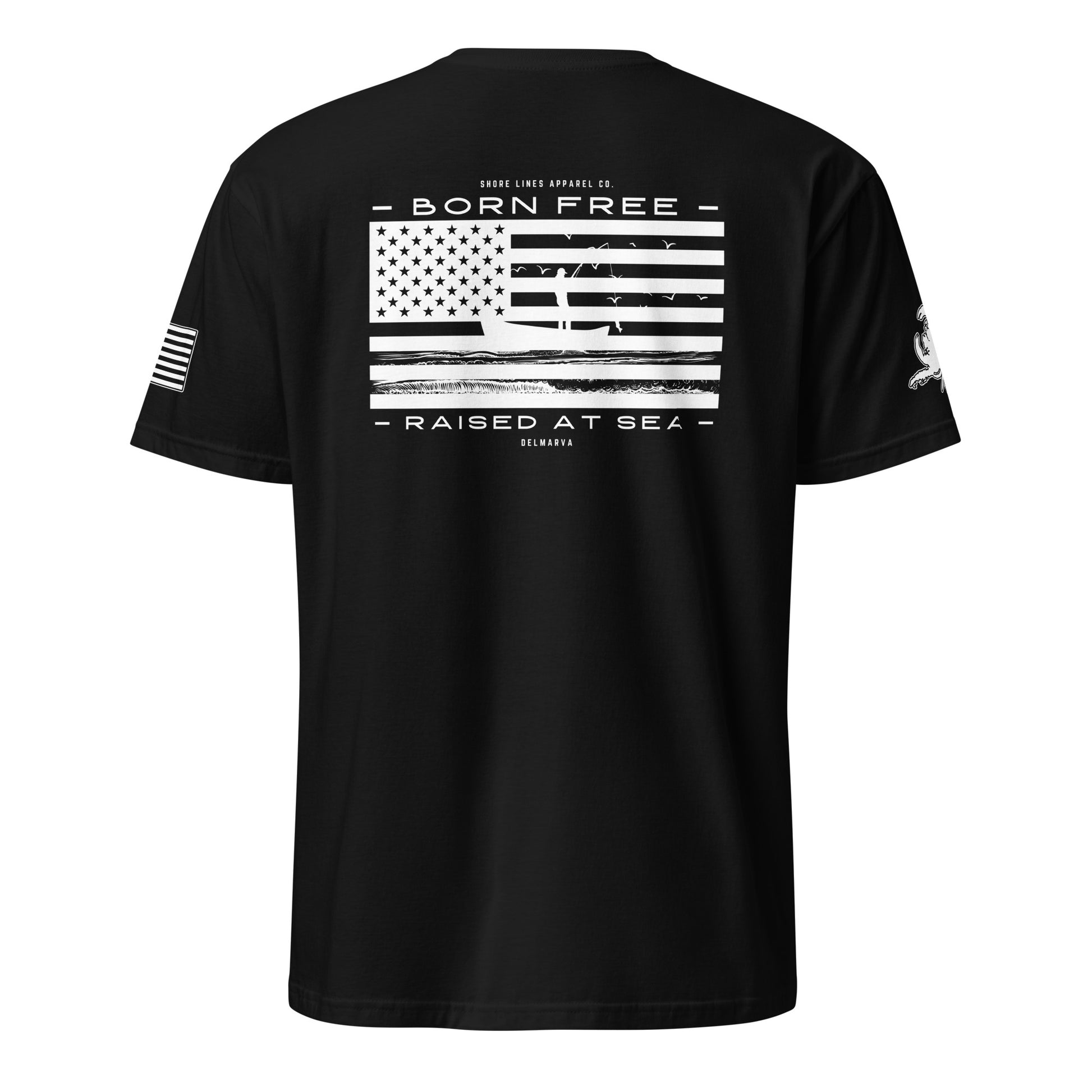 Born Free Raised at Sea | SS P-black-Shore Lines Apparel Co.