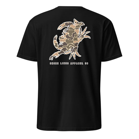 Crabinsula Green Camo | SS-black-Shore Lines Apparel Co.