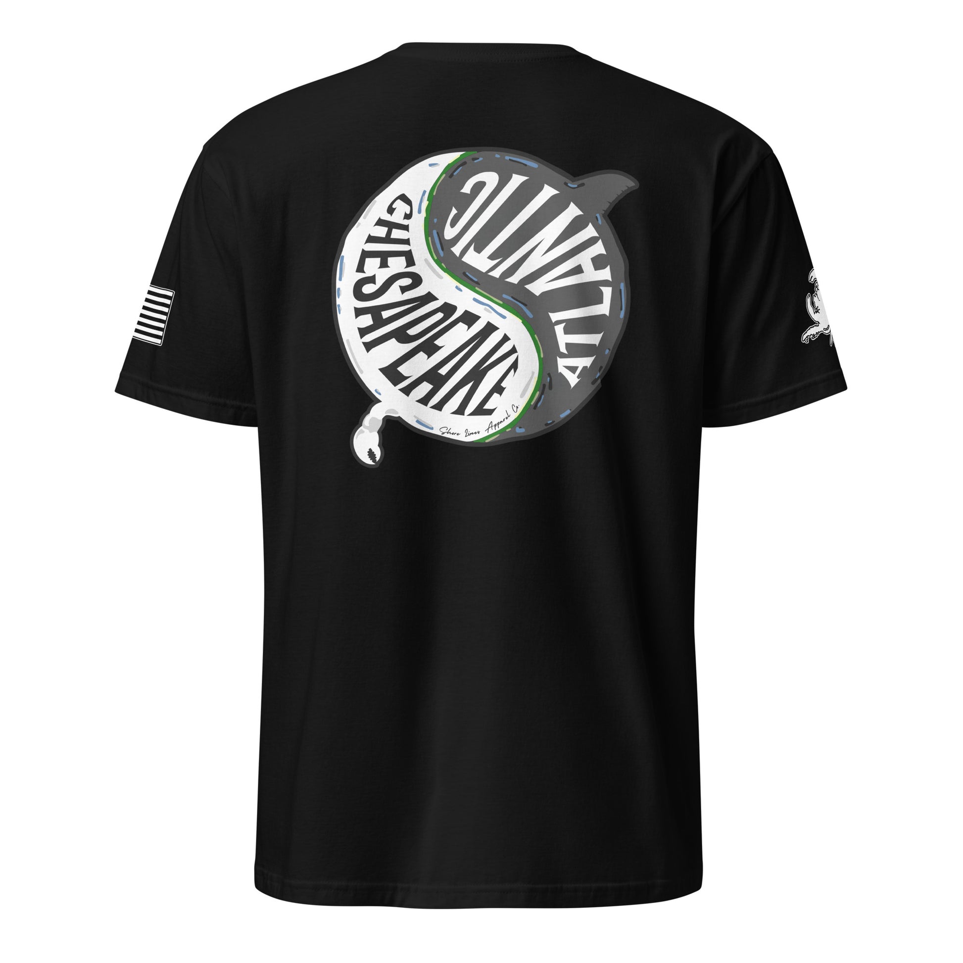Chesapeake Atlantic | Short Sleeve P-black-Shore Lines Apparel Co.™