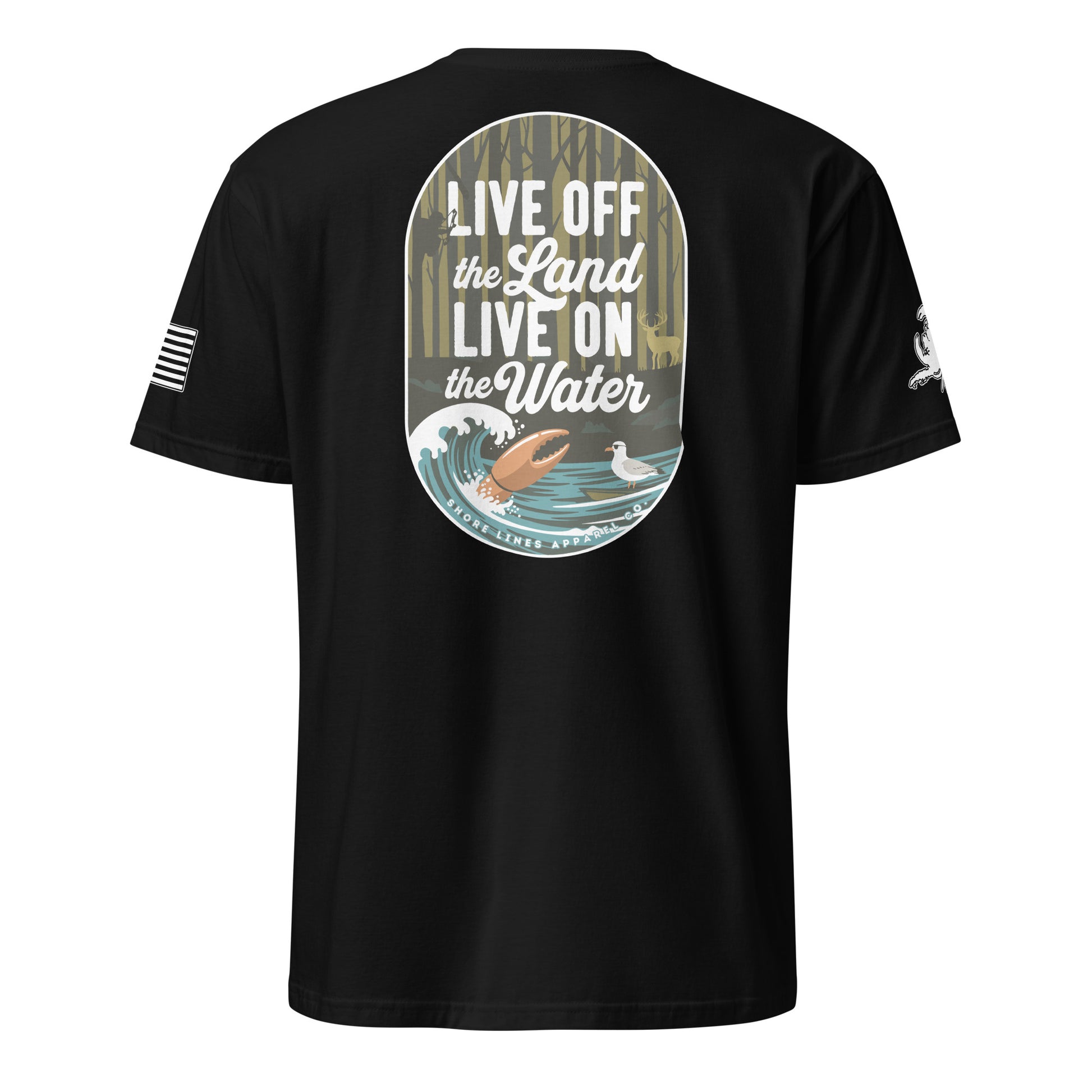 Live Off the Land | Short Sleeve P-black-Shore Lines Apparel Co.™